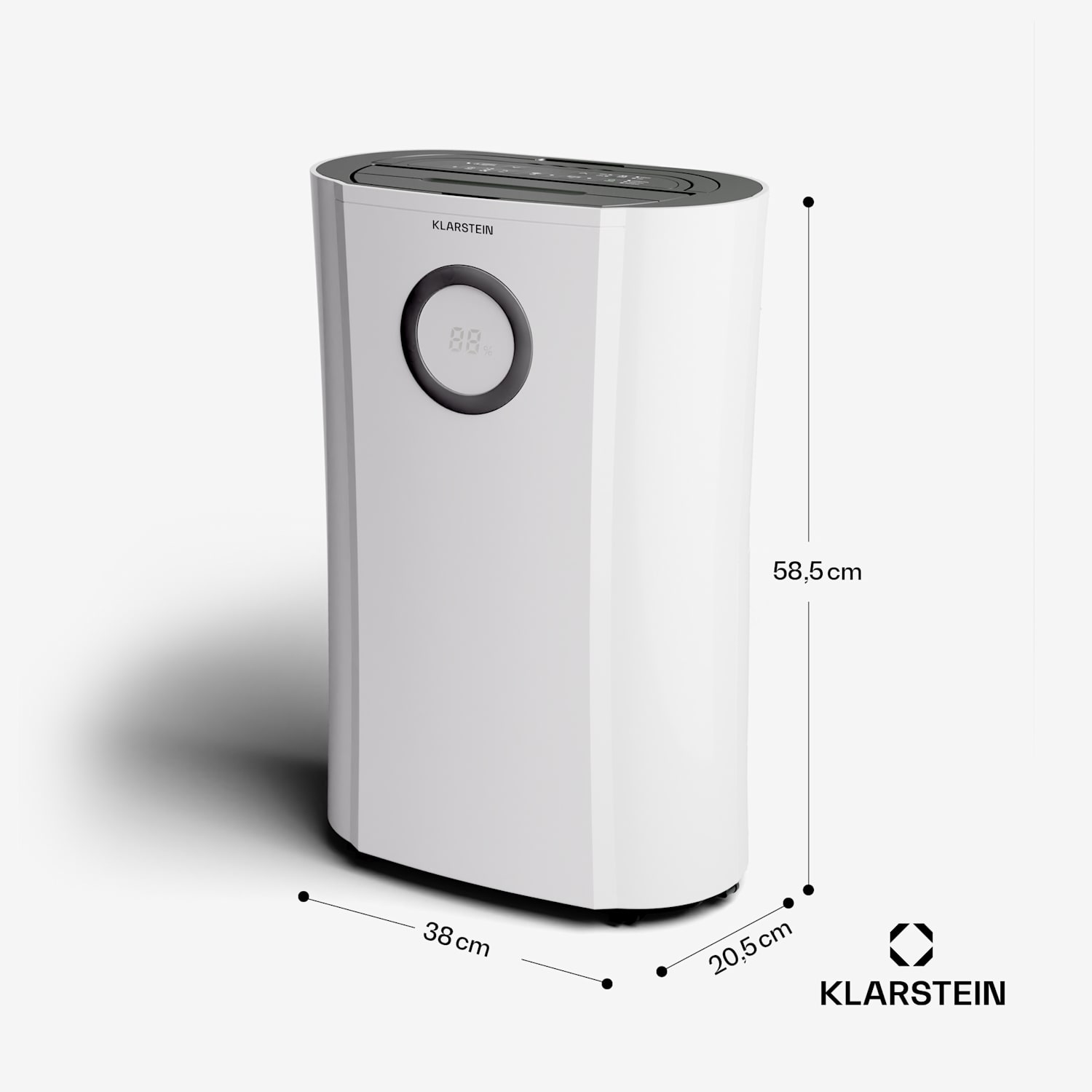 DryFy Pro Connect 20 Luftentfeuchter WiFi Kompression 20l/d 20-30m² 20l/24h | Weiß