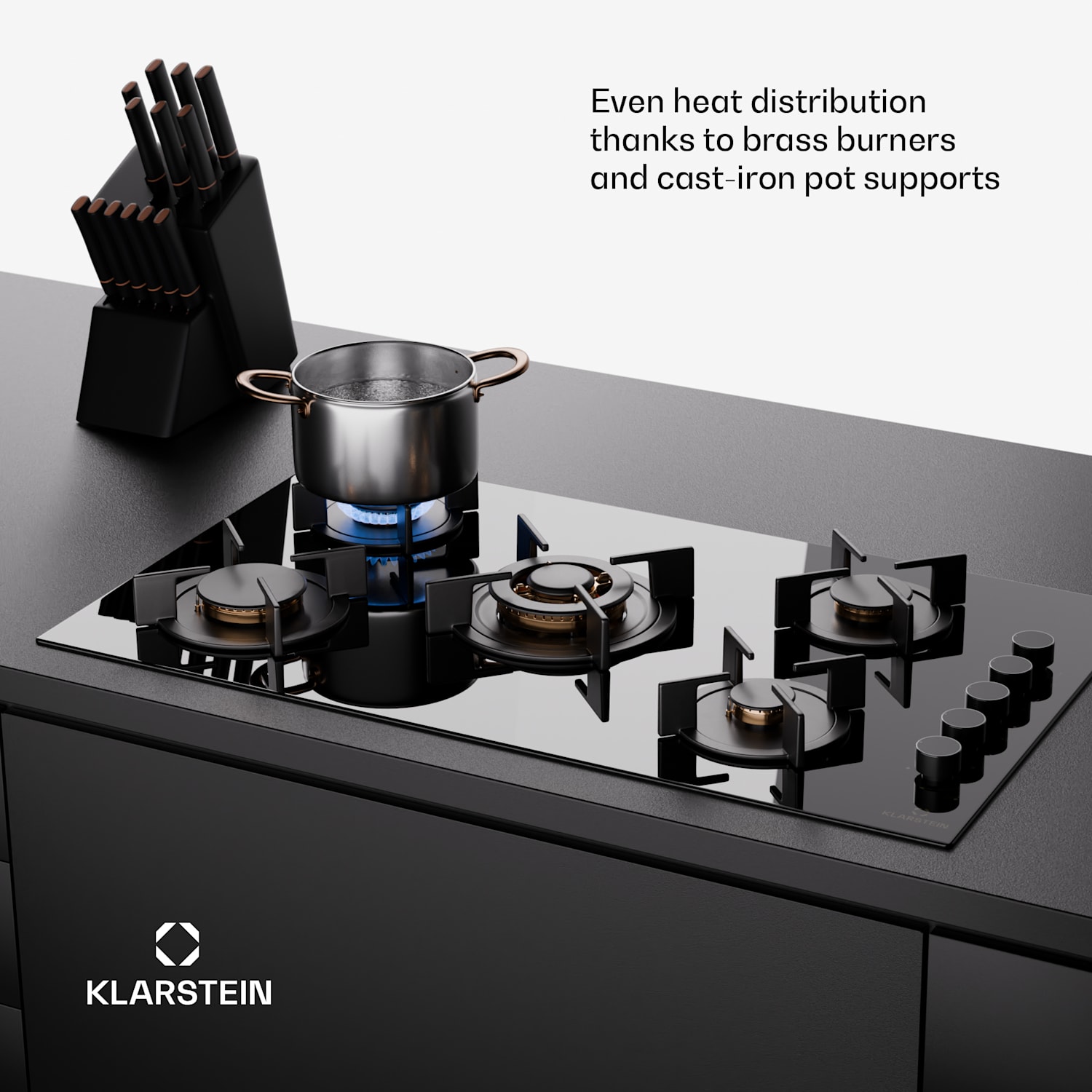  Klarstein Goldflame 5 gas hob 5-burner side control 