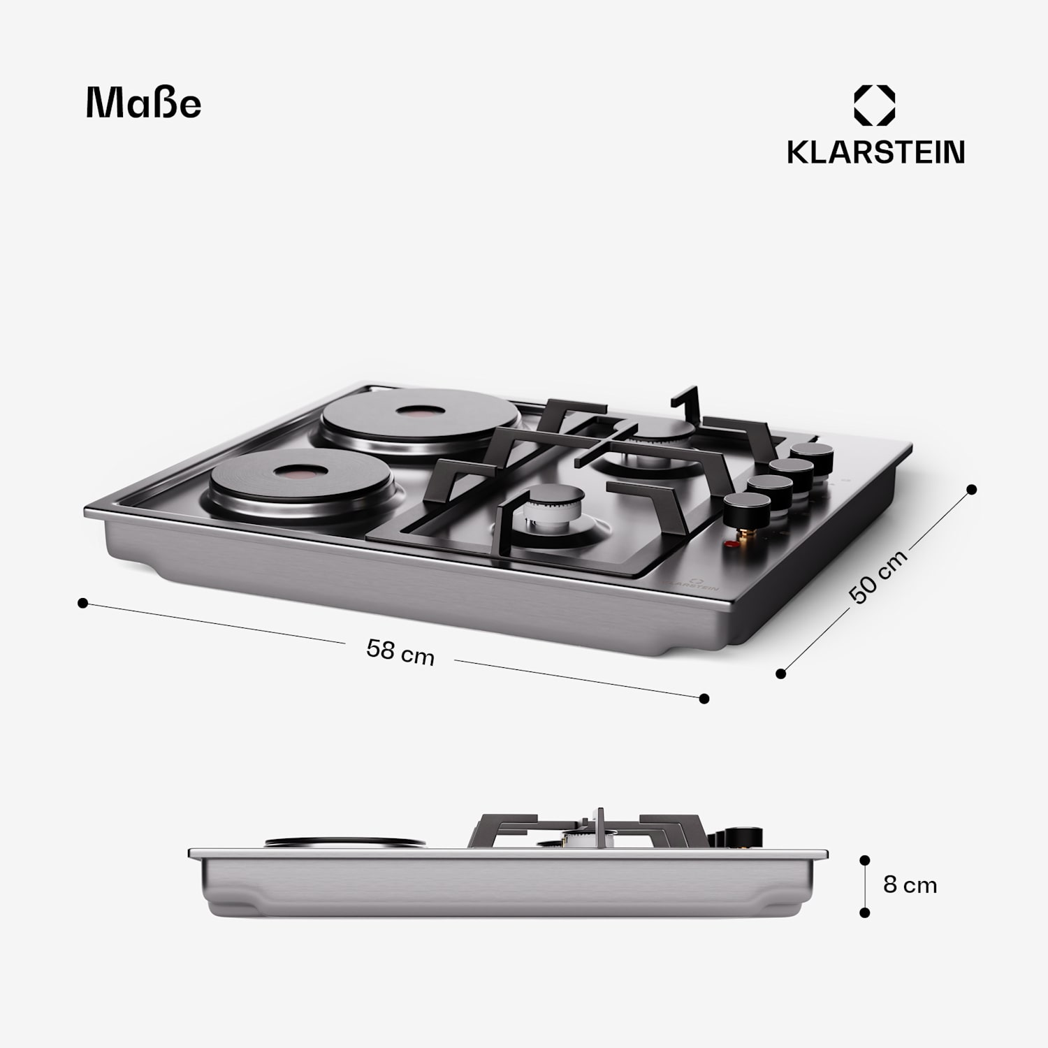 MultiChef 4 Hot Plate table de cuisson électrique et gaz 4 zones de cuisson 2 feux gaz 2 plaques électriques 