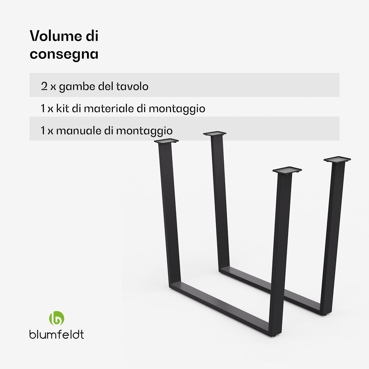Ayr Table Legs | Gambe da tavolo, 72 x 72 cm | Metallo 82x72