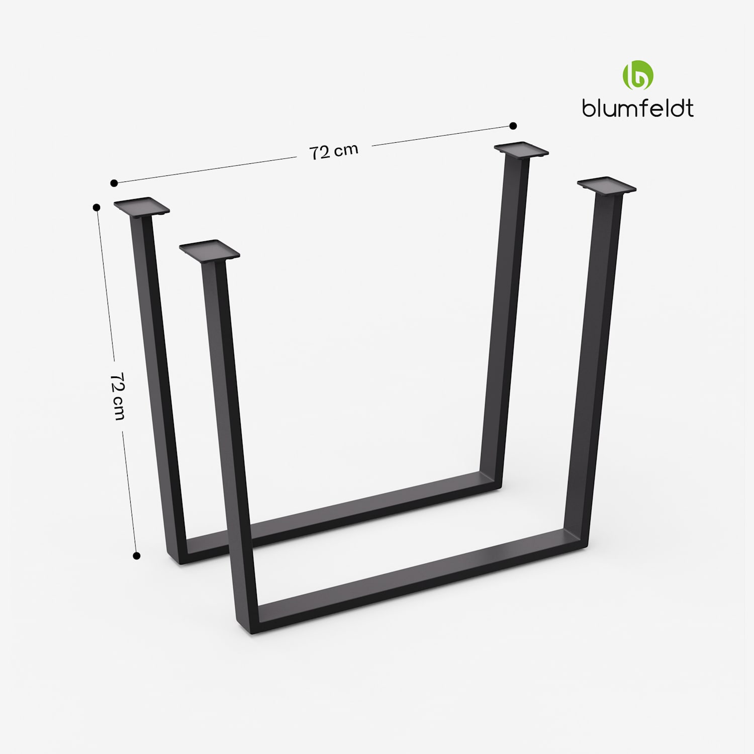 Ayr Table Legs, Nohy stola 72 x 72 cm, kov 