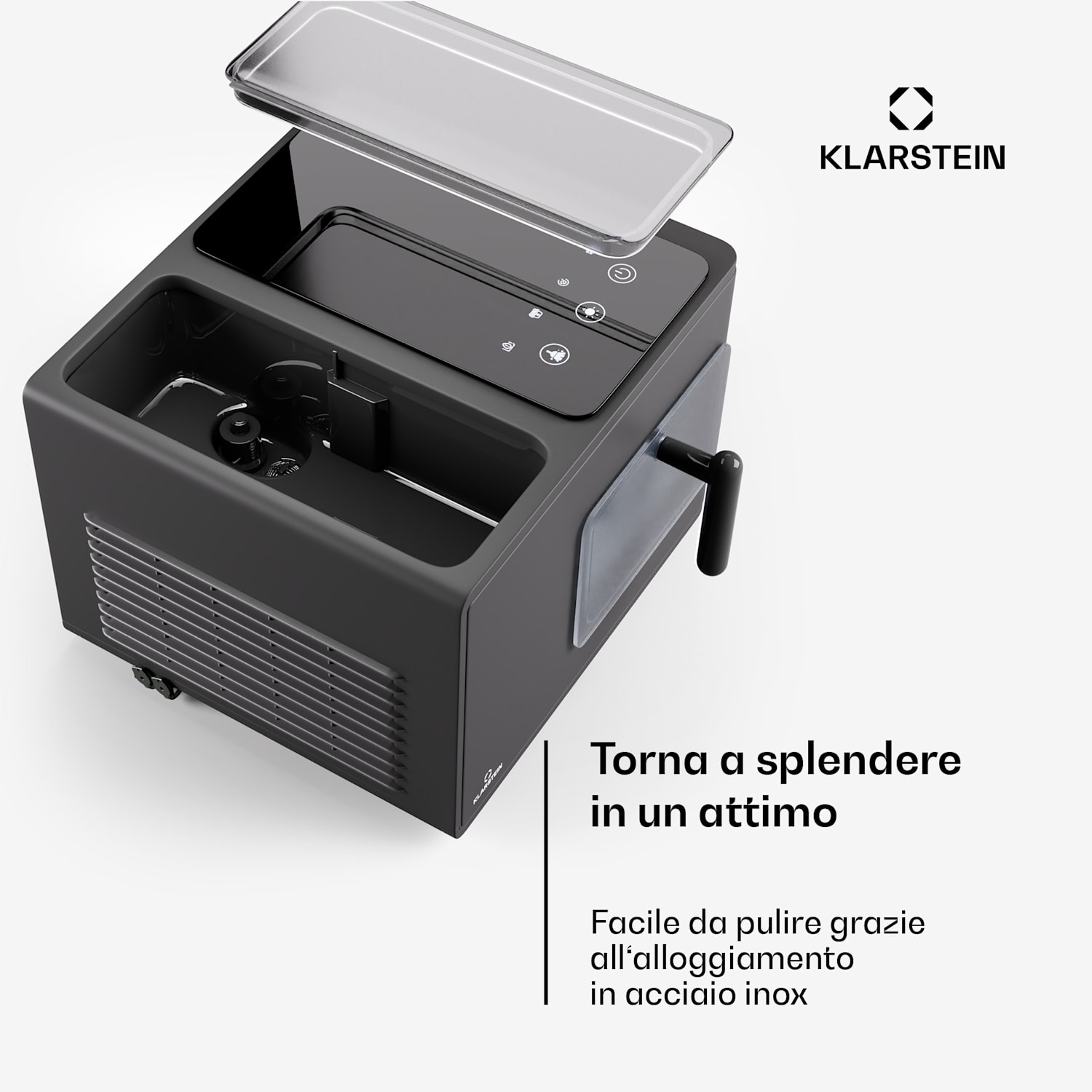 Glacial Pro - Ice maker per ghiaccio granulare, macchina per ghiaccio granulare, modalità rapida, compressore da 200 watt, 15 kg di ghiaccio granulare al giorno, funzionamento silenzioso 