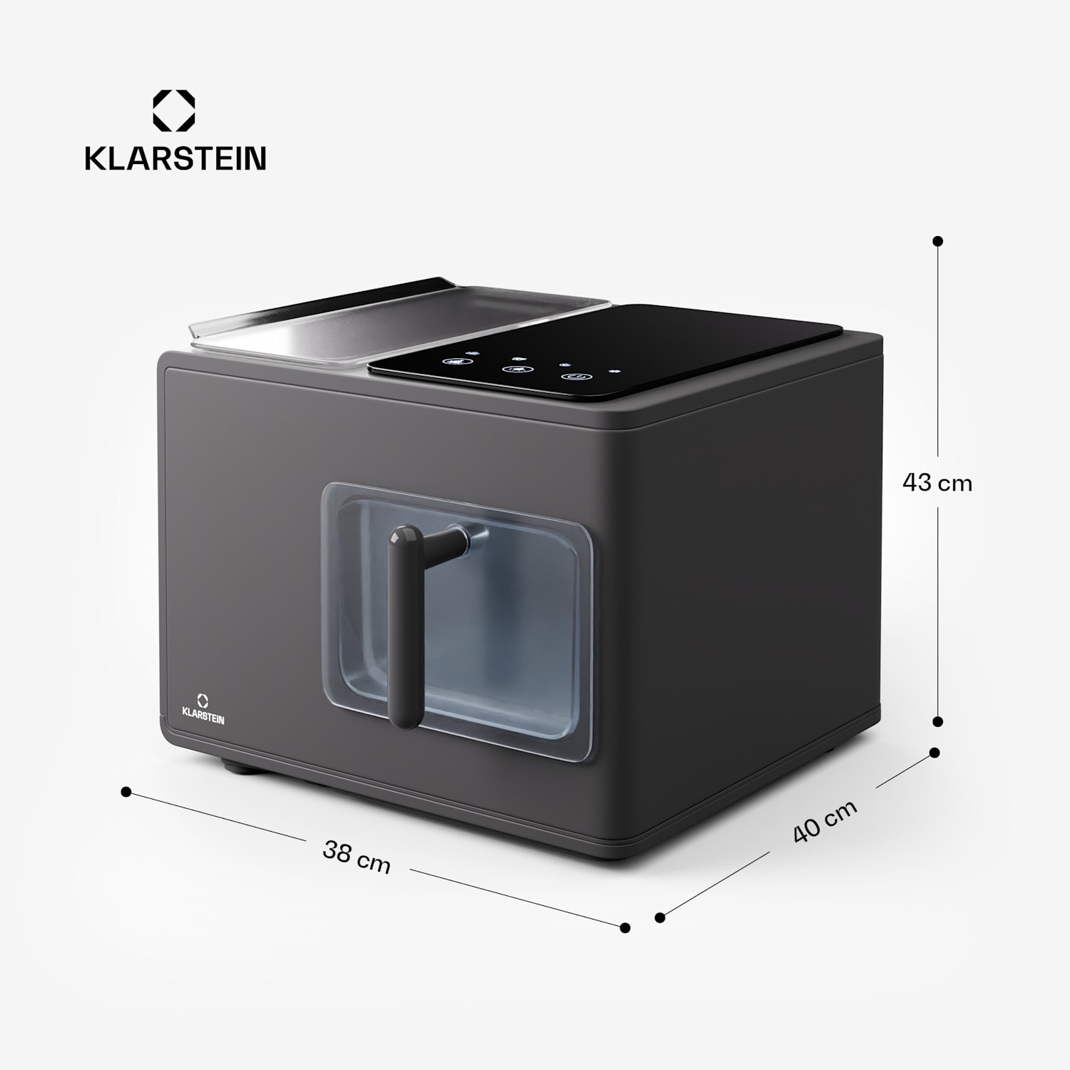 Glacial Pro - Ice maker per ghiaccio granulare, macchina per ghiaccio granulare, modalità rapida, compressore da 200 watt, 15 kg di ghiaccio granulare al giorno, funzionamento silenzioso 