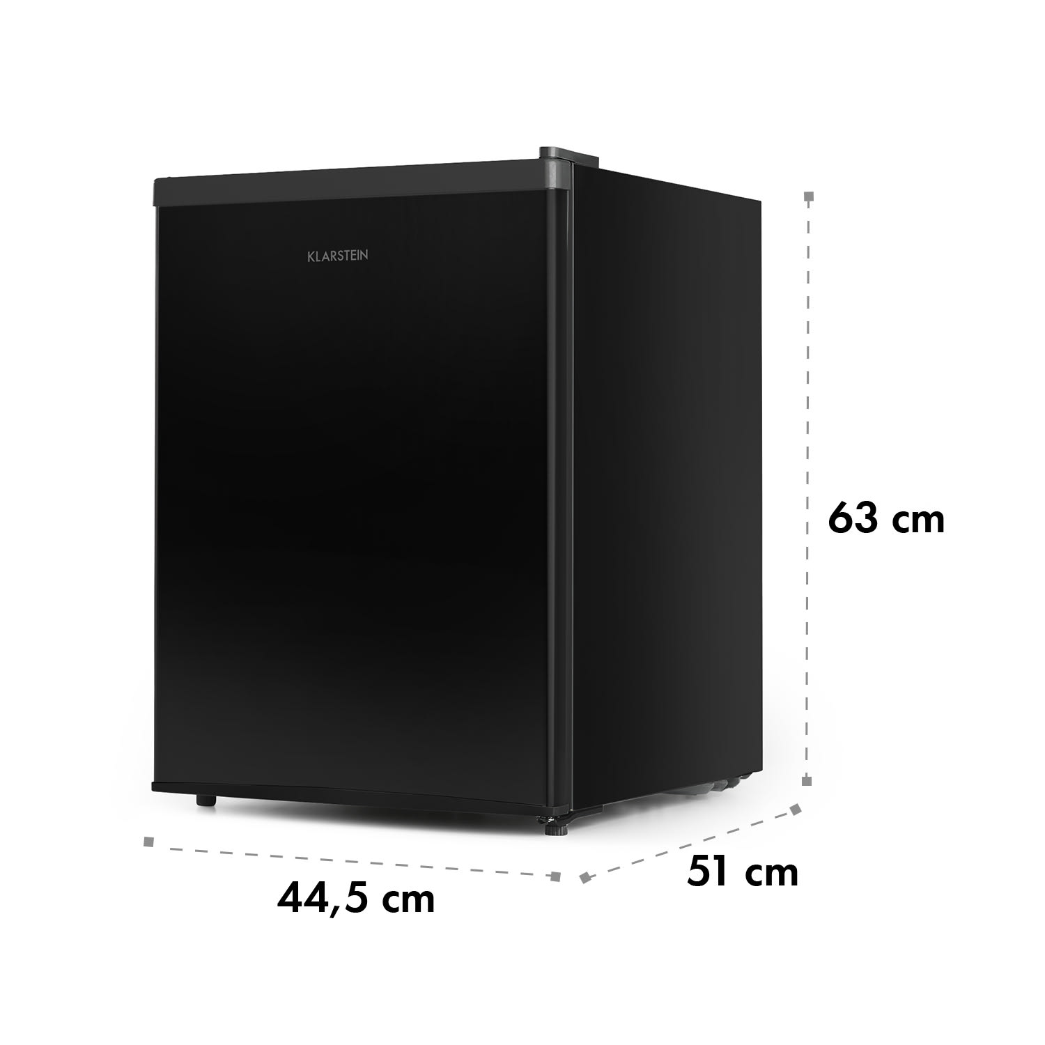 Cool Kid Mini-Kühlschrank mit 4-L-Gefrierfach 66 Liter 41dB Schwarz