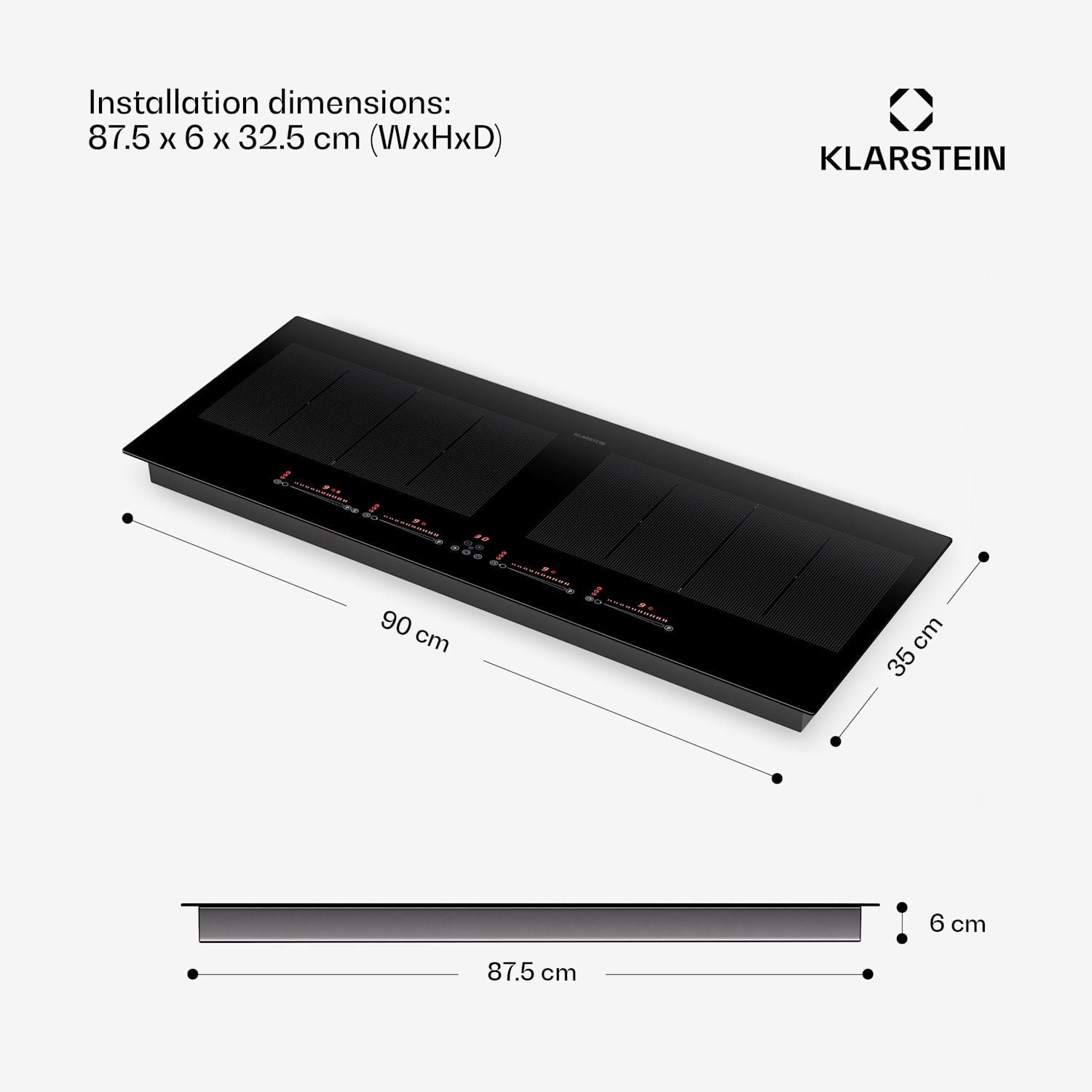 Masterzone 90 Slim Flex, indukciós főzőlap, max. 7200 W, beépített, 4 zóna, 2 Flex zóna, ThermoBoost technológia, Smart Flex 