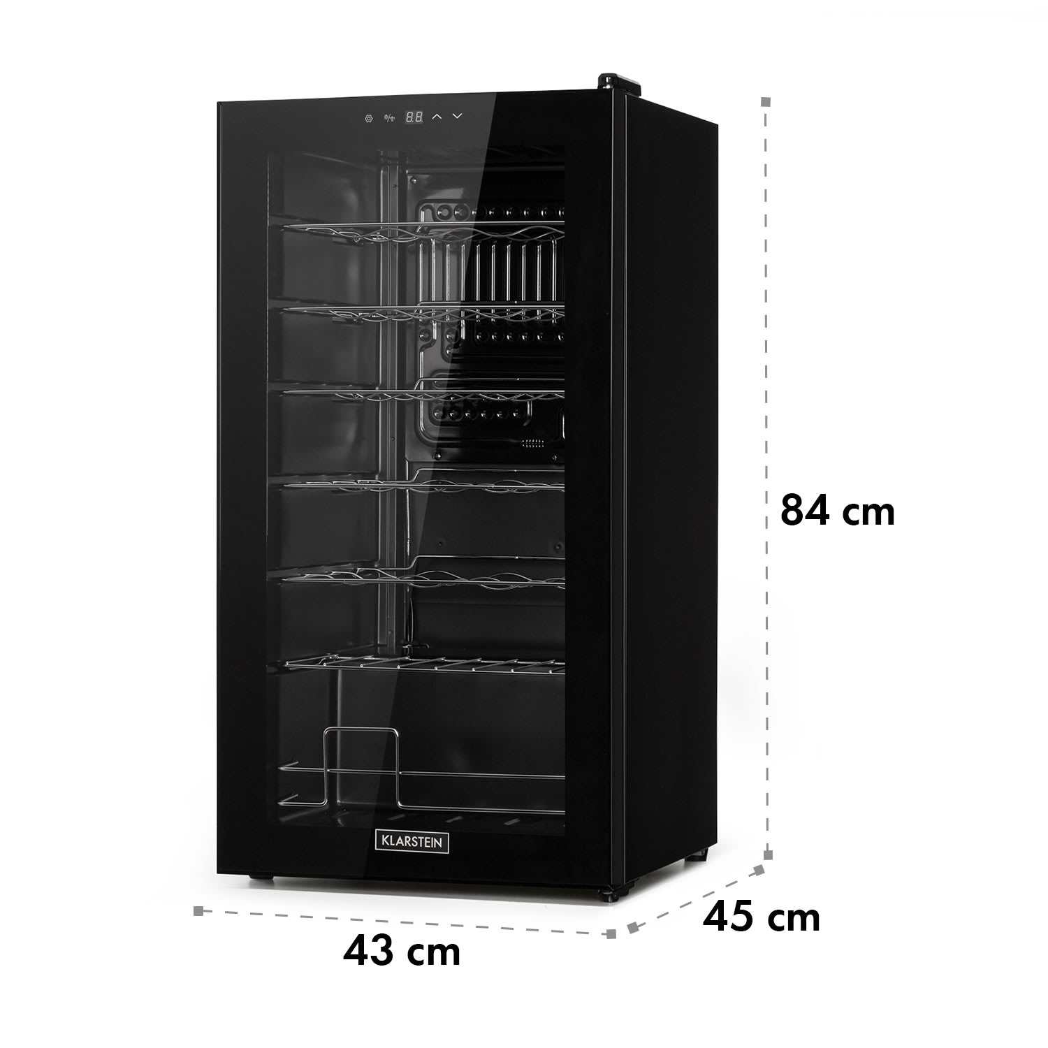 Shiraz 28 Uno Weinkühlschrank 74l 28Fl Touch-Bedienfeld  5-18°C 28 Flaschen | 1 Kühlzone | Schwarz