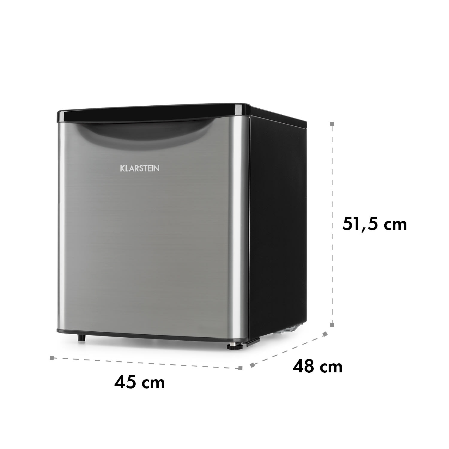 Yummy Kühlschrank mit Gefrierfach 45 Liter 42dB 45 Ltr | Silber-Metallic