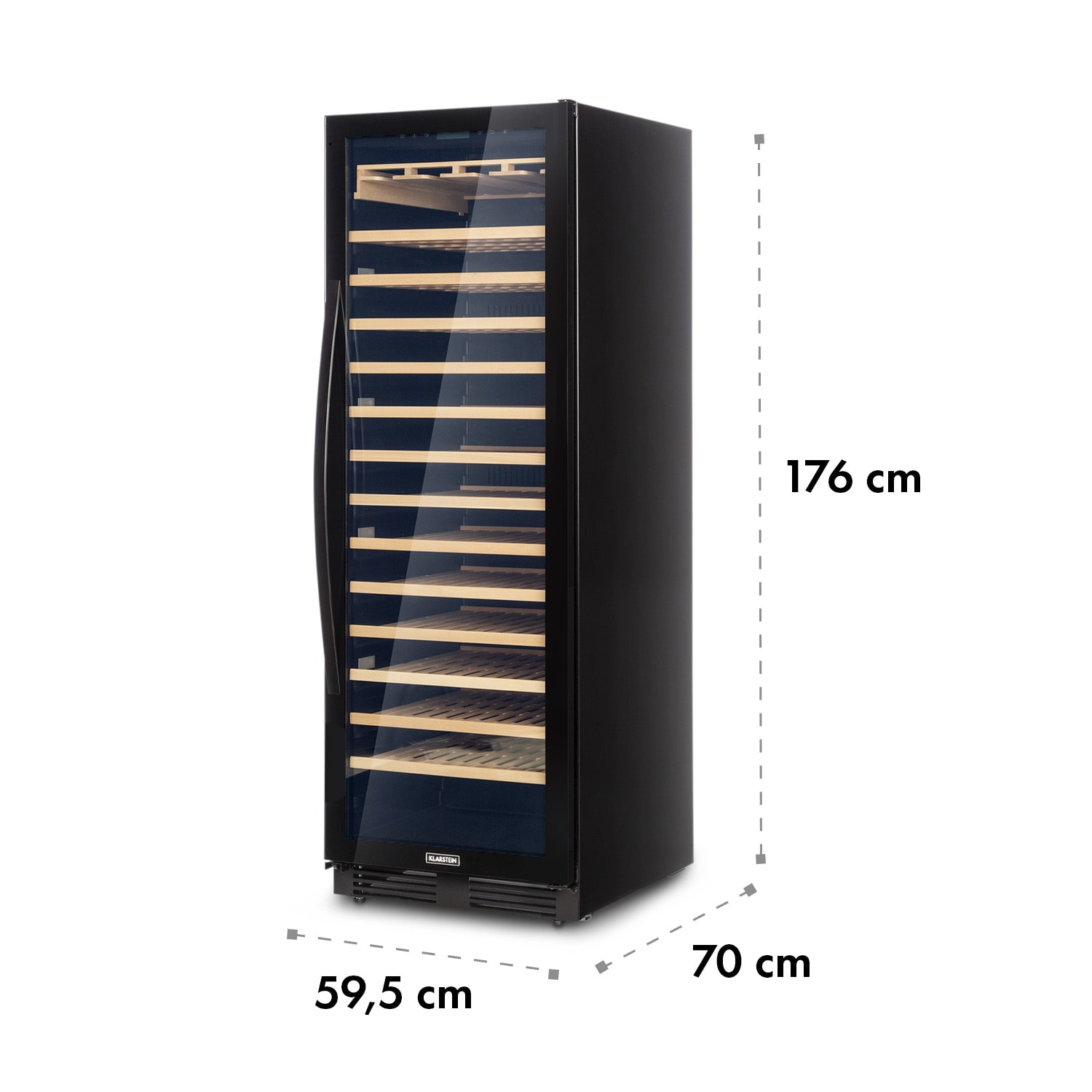 Cantinetta-frigo per vini Vinovilla Grande 165 Built-in Uno Onyx 165 bottiglie  | 1 zona di raffreddamento | Nero