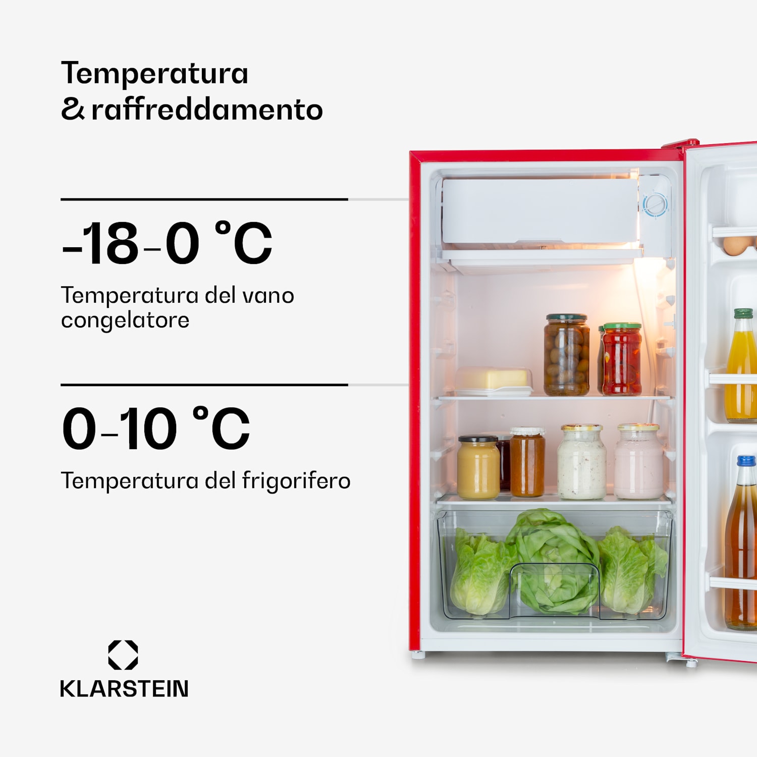Beercracker 91L - Frigorifero, vano congelatore da 7 litri, apribottiglie 