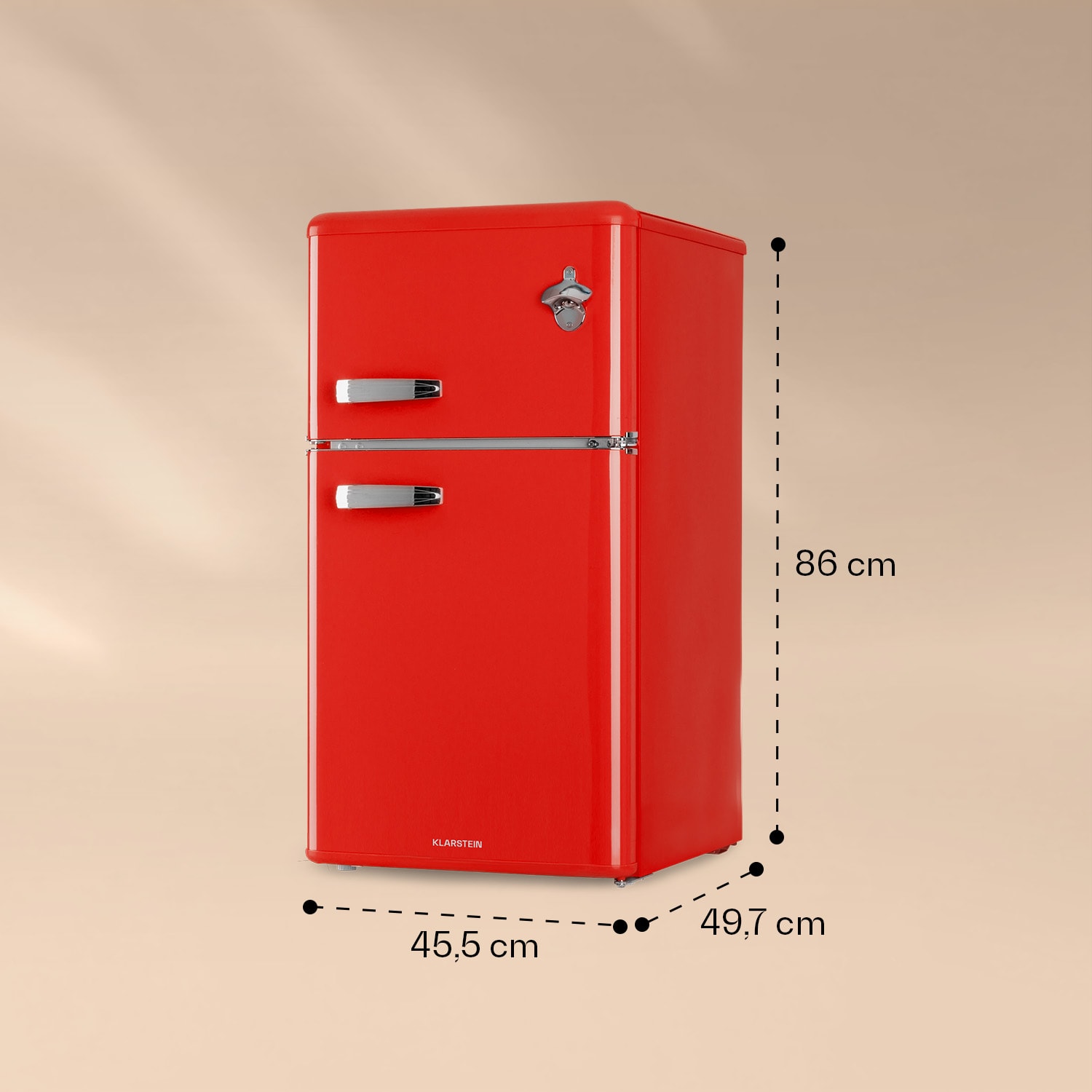 Irene Kühl- & Gefrierkombination 85 Liter Retro-Design Rot