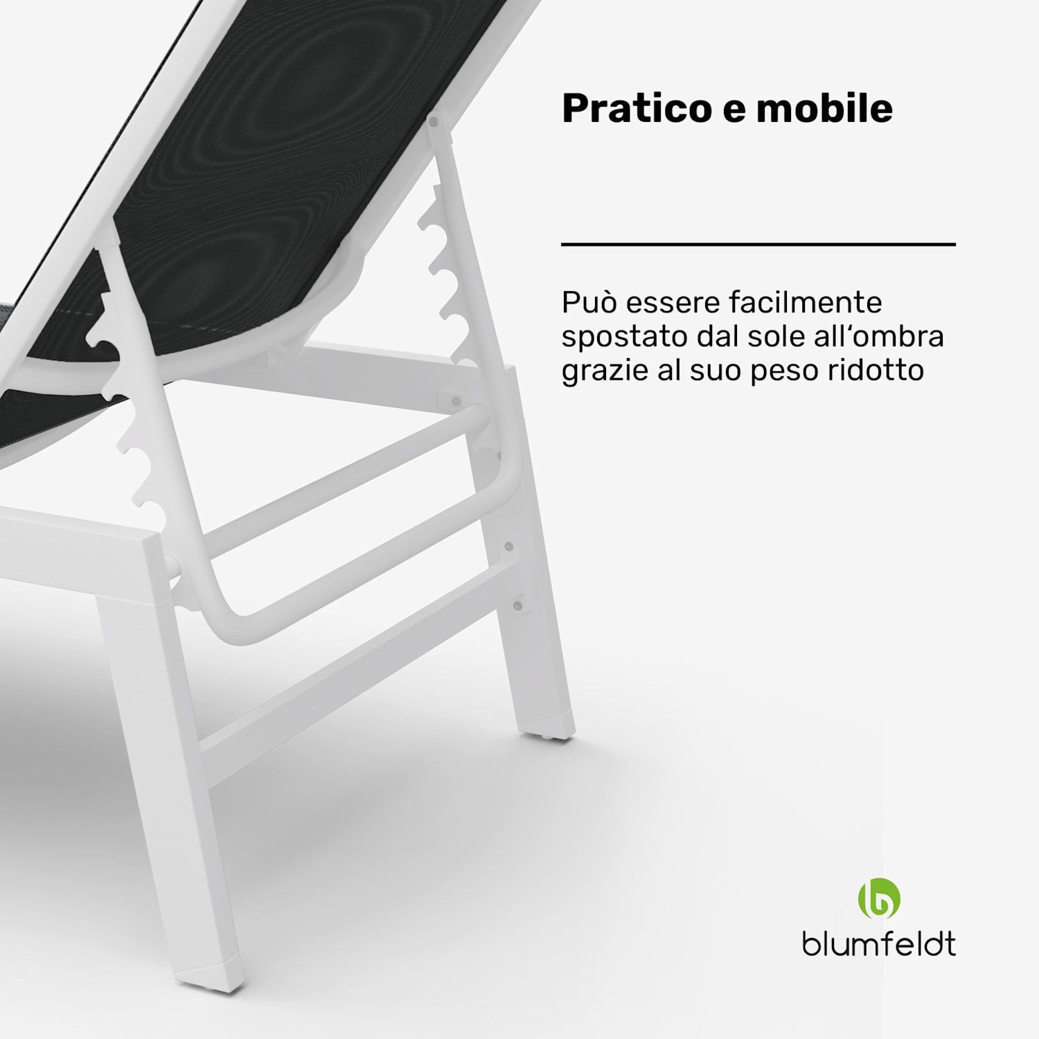 Lounger Renazzo XXL - Sedia a sdraio, capacità di carico di 160 kg, 5 regolazioni, idrorepellente Grigio scuro