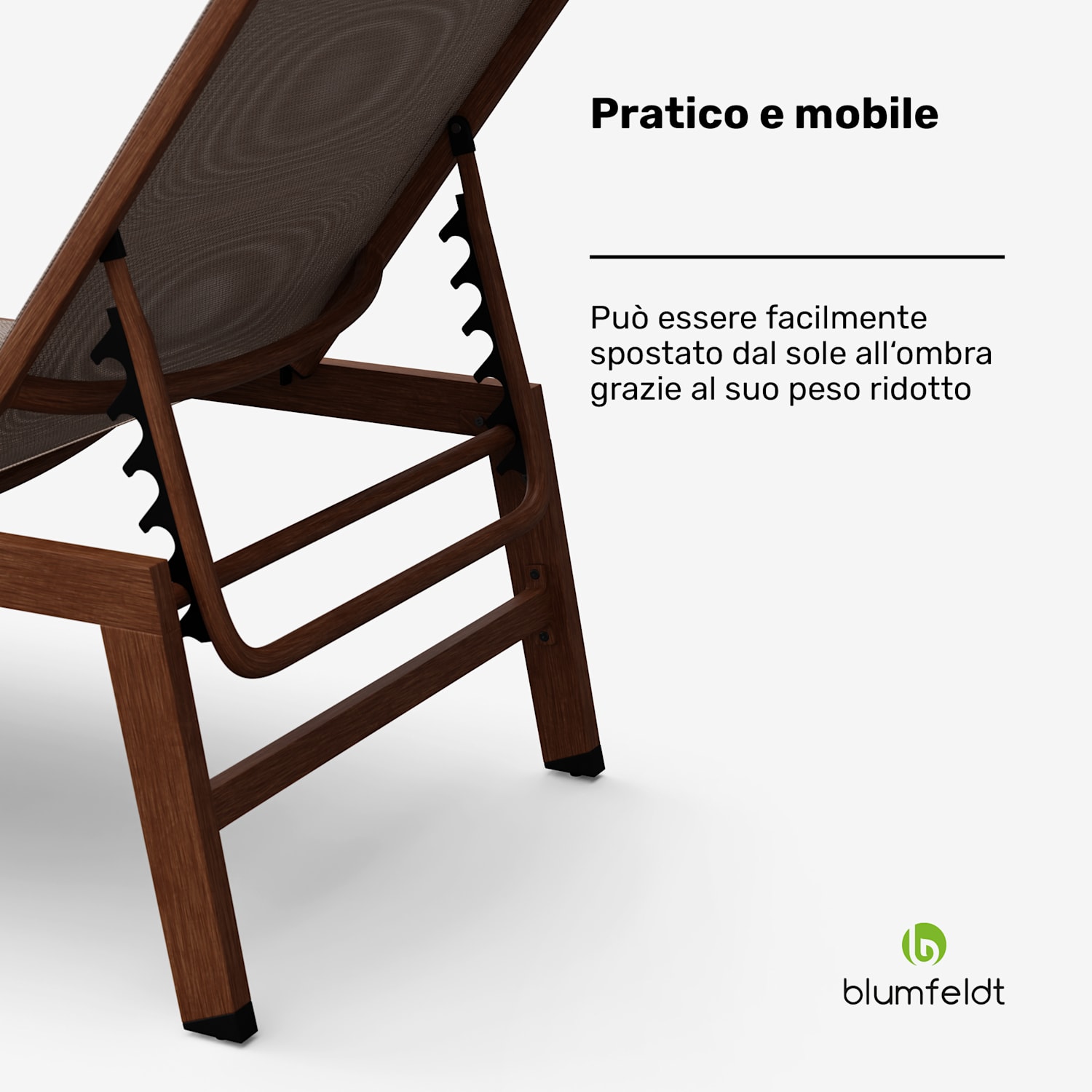 Lounger Renazzo - Sedia a sdraio, capacità di carico di 160 kg, 5 regolazioni, idrorepellente, facile da pulire Beige
