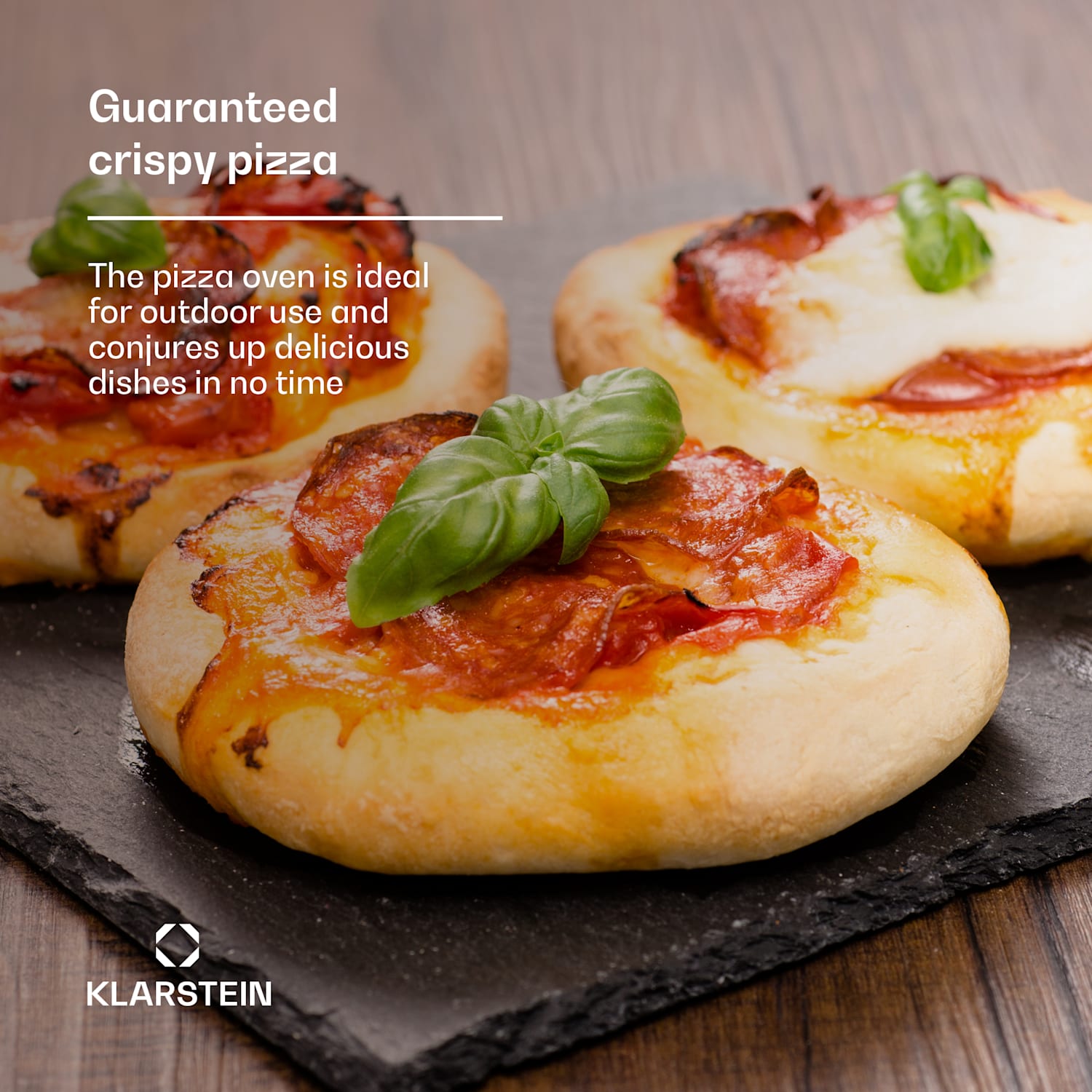 Klarstein LaFiamma pizza oven | for outdoor use | dual heating elements | 2200W power | up to 450°C 