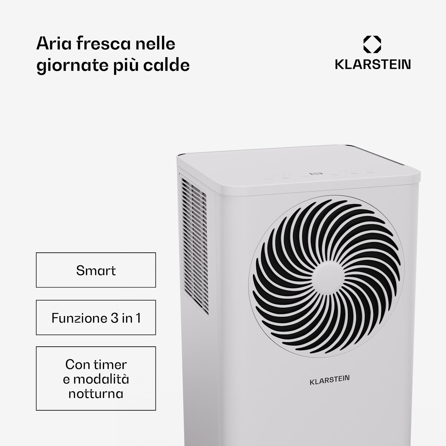 Aero Ring 7K - Condizionatore, 7000 BTU, mobile e smart, per max. 25 m², con controllo vocale 7.000 BTU | Bianco