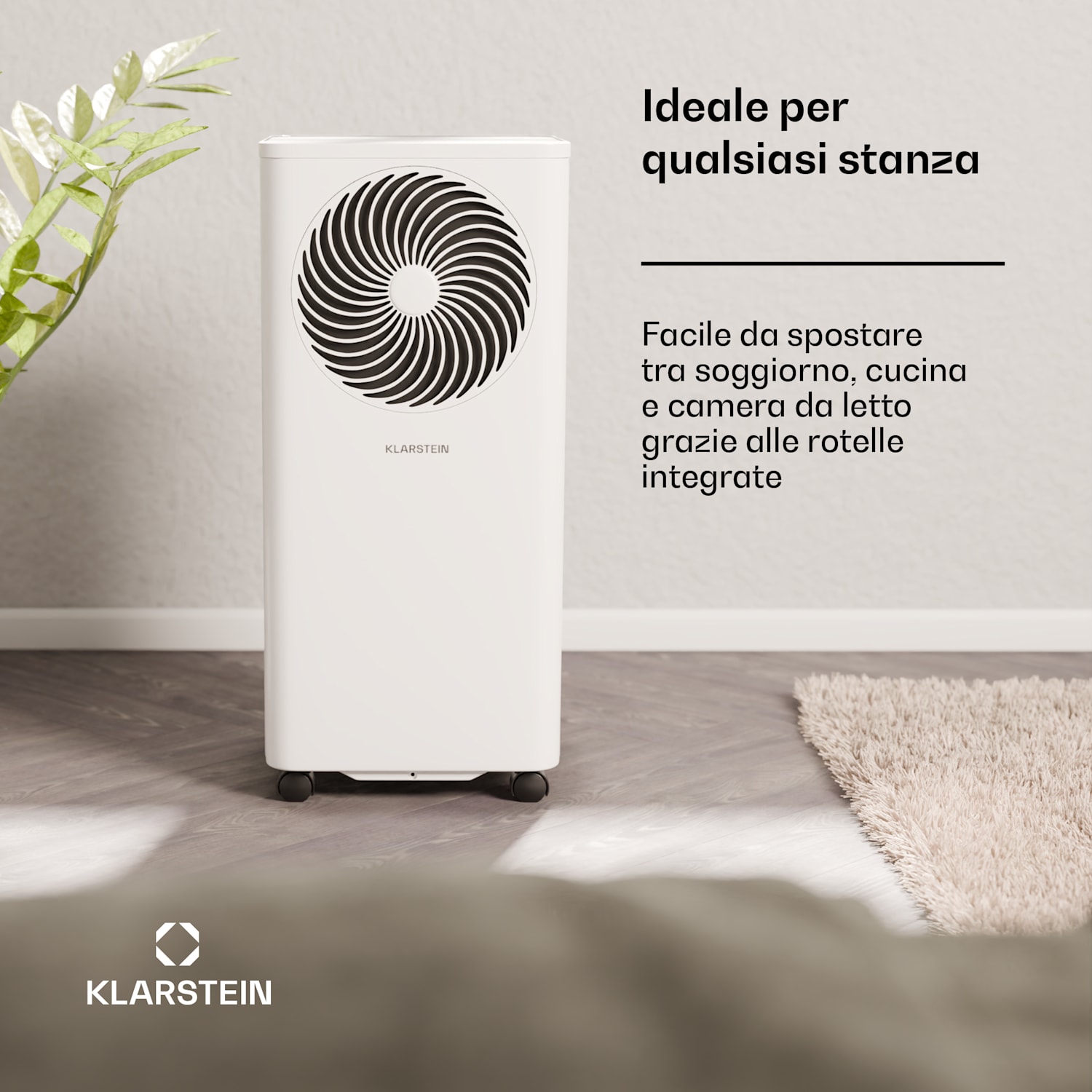 Aero Ring 7K - Condizionatore, 7000 BTU, mobile e smart, per max. 25 m², con controllo vocale 7.000 BTU | Bianco