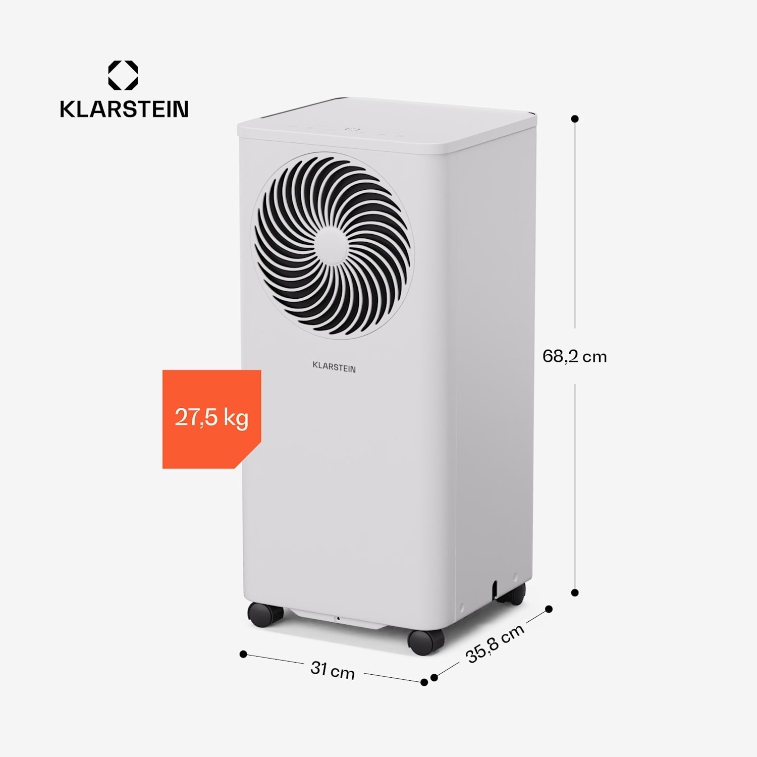 Aero Ring 9K Klimagerät 9.000 BTU mobil und smart für max. 31 m² mit Sprachsteuerung 9.000 BTU | Weiß