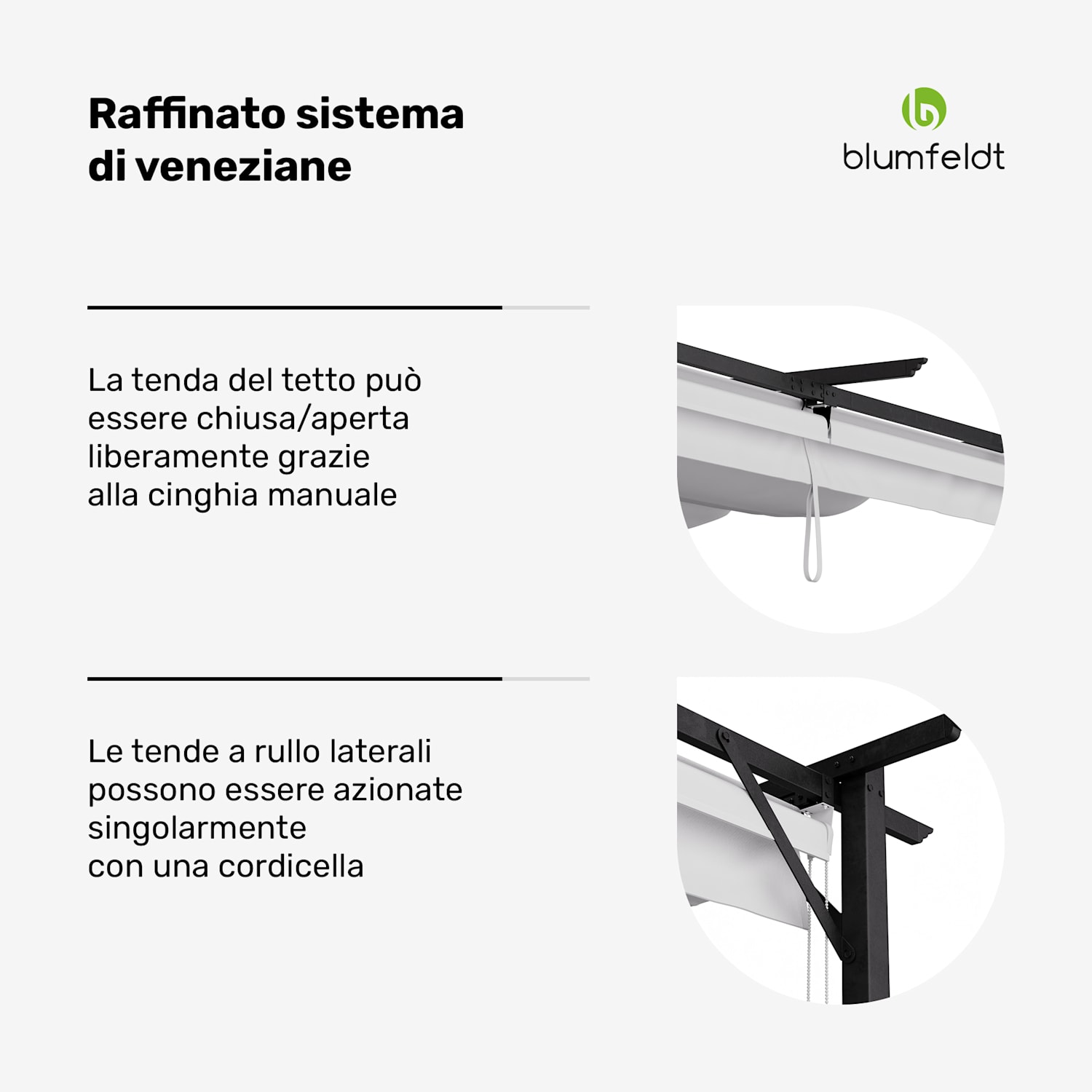 Blumfeldt Pantheon Robust - Pergola, 3x4m, in acciaio verniciato a polvere, resistente agli agenti atmosferici, imposte laterali 3 x 4 m | Con pareti laterali | Beige