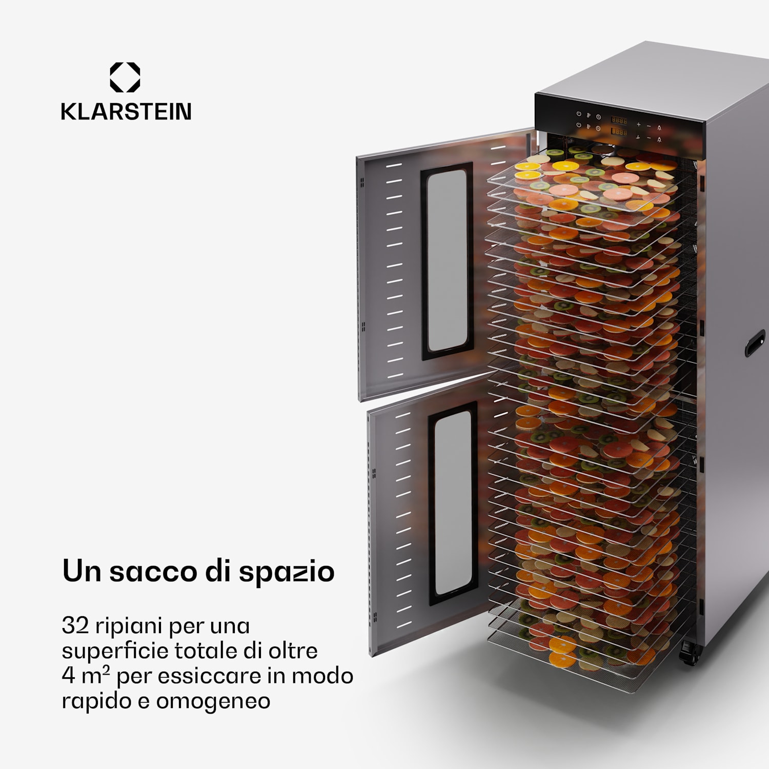 Master Jerky 500 Vertical - Essiccatore da 3.000 W, due vani di essiccazione, intervallo di temperatura 30-90 °C 