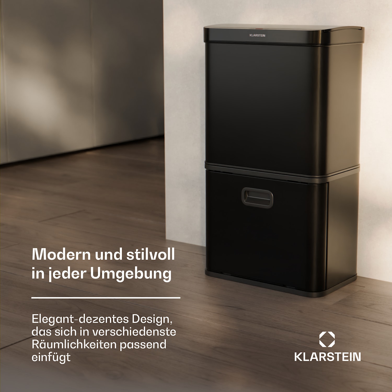 Touchless Sensor Poubelle 56 L inox Soft-Close 3 bacs affichage LED minuterie 