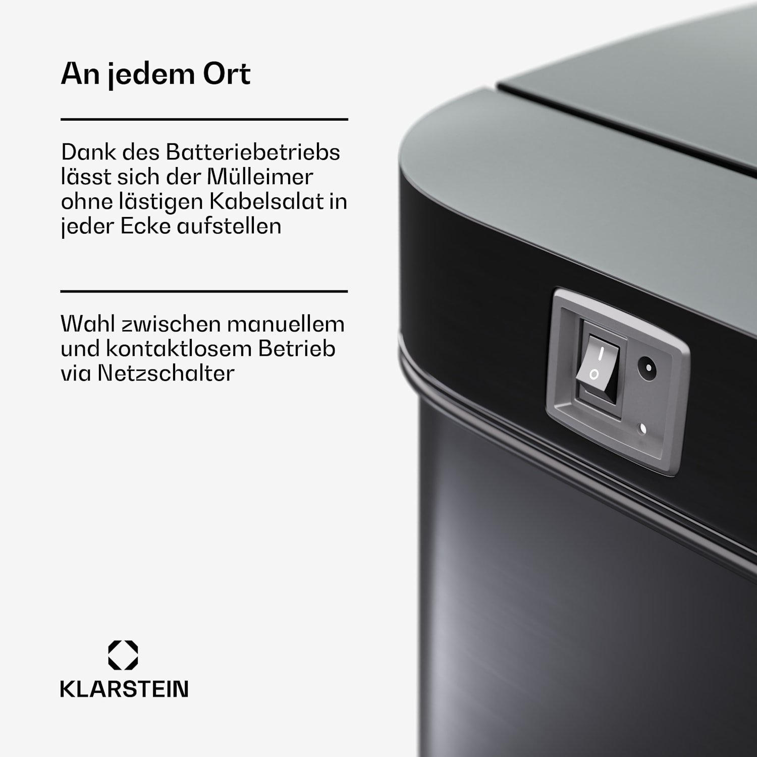 Touchless Sensor Poubelle 56 L inox Soft-Close 3 bacs affichage LED minuterie 