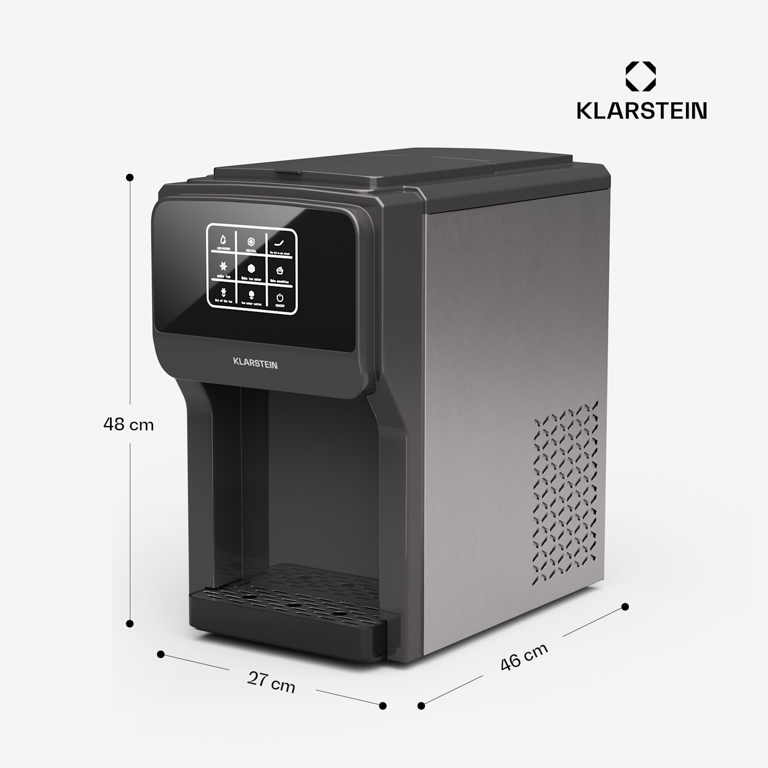 ArcticBlend 3in1 Fabbricatore di ghiaccio | 20 kg/24h | Ghiaccio a forma cilindrica | Ghiaccio tritato | Erogatore d'acqua 