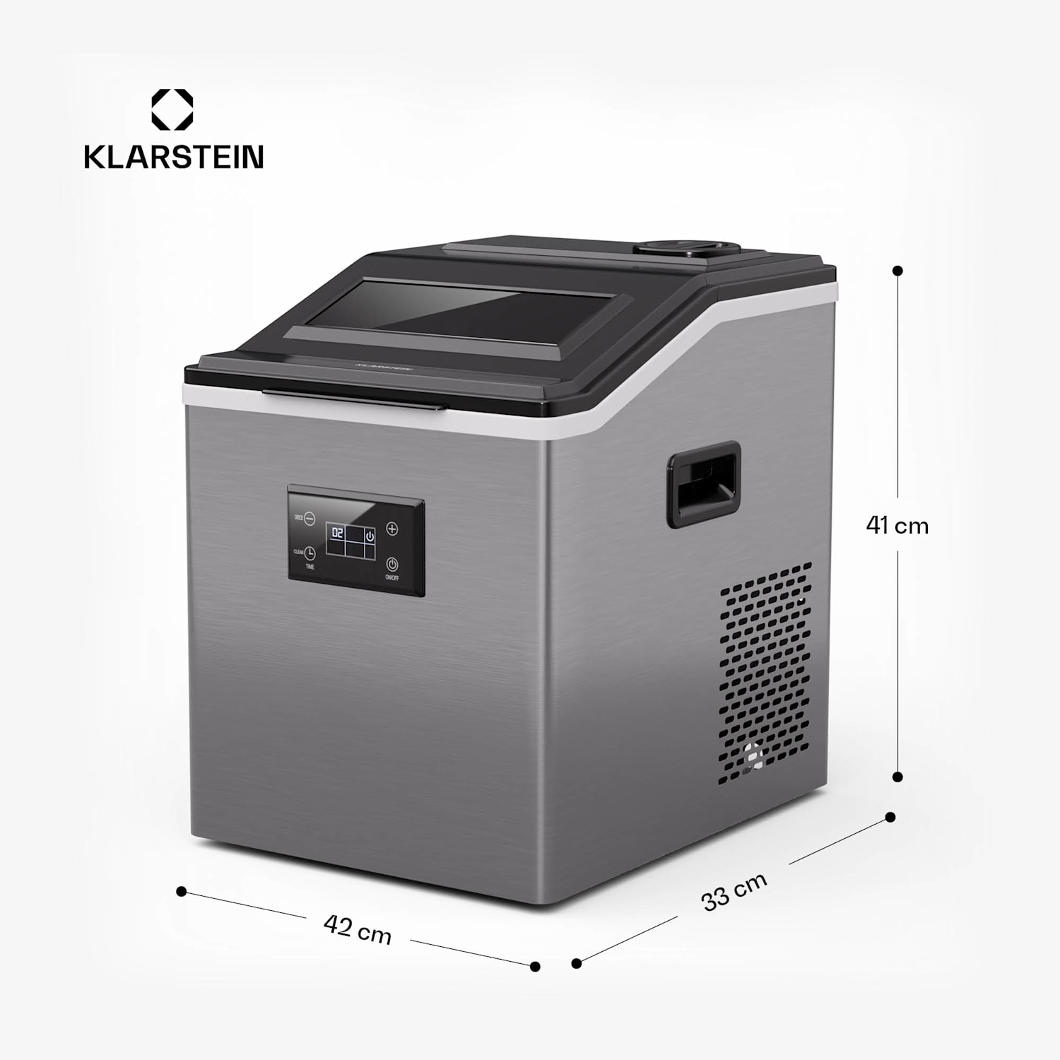 FrostMaster ice maker 40 kg ice cubes per day stainless steel housing LED display incl. ice scoop  