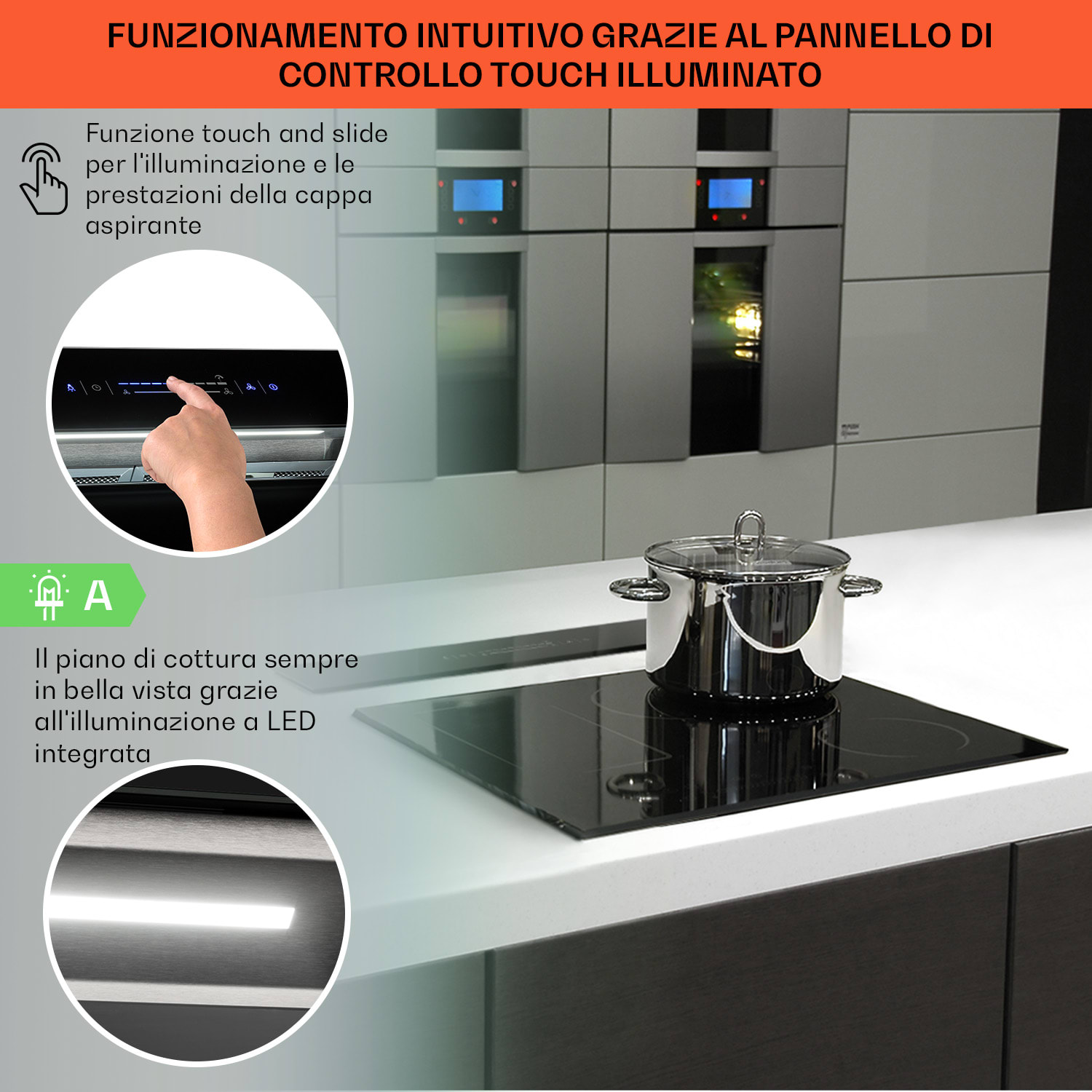 Royal Flush Eco cappa aspirante, 90 cm, 576 m³/h, A+  90 cm | Nero