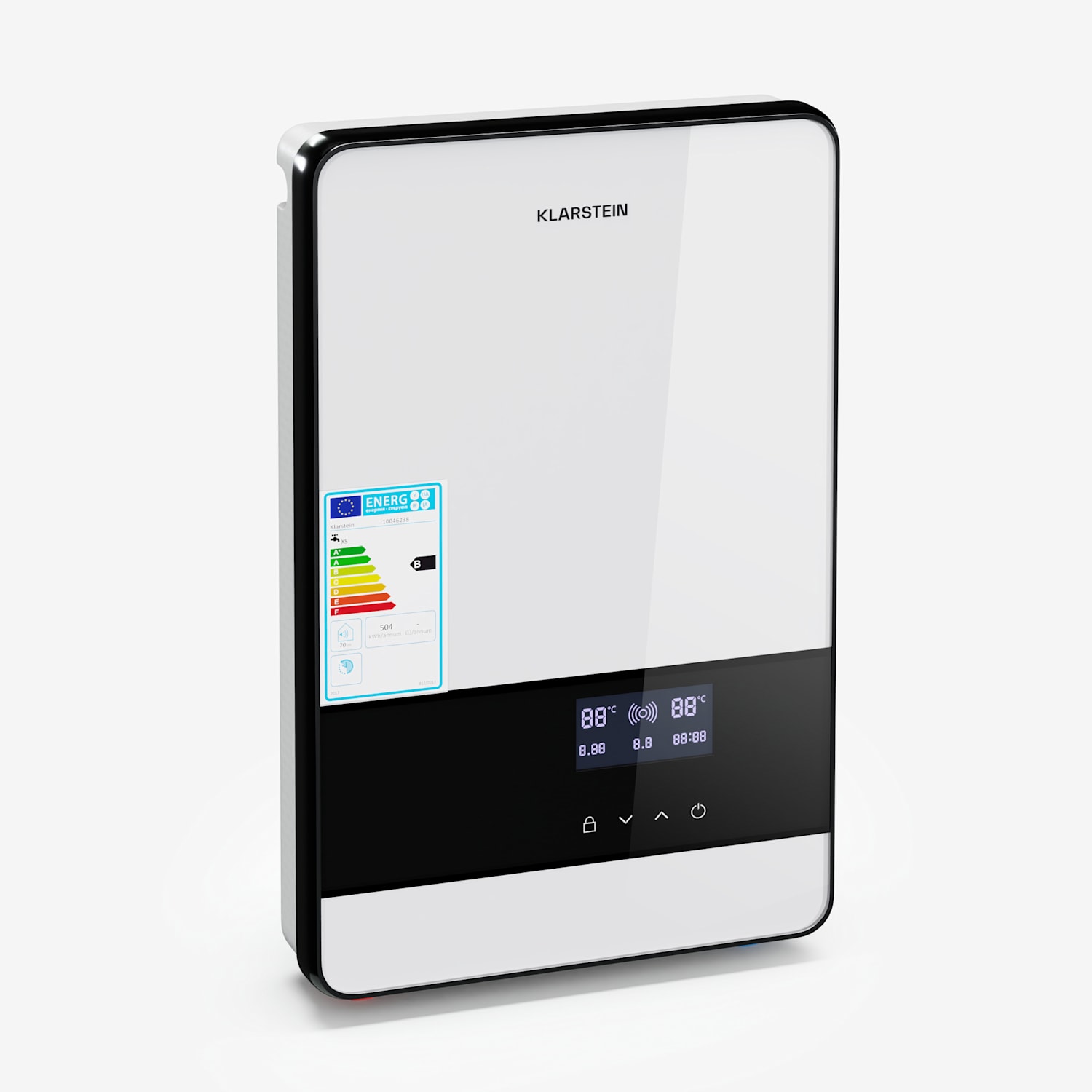 Blaze Flow - Scaldabagno elettrico istantaneo | Elemento riscaldante in acciaio inox | Schermo a LED | 24 kW 24 kW | Bianco