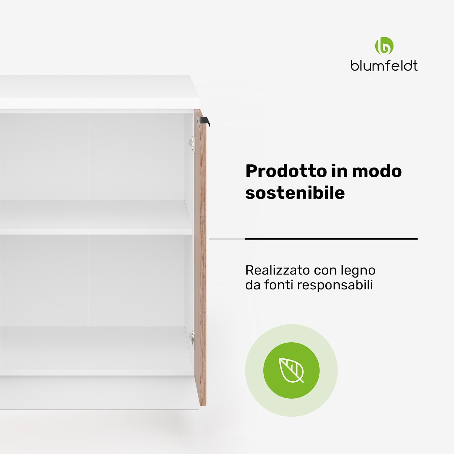 WoodVista - Scaffale | Pratica suddivisione dei ripiani | Materiali di facile cura | Spazio di stoccaggio Scaffale | Bianco / Rovere