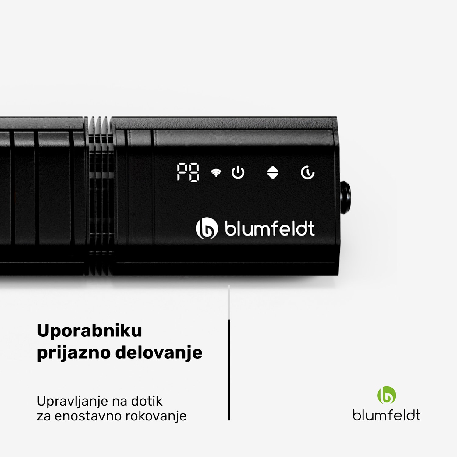 Gold Bar Slim 2000 W infrardeči grelnik, 9 stopenj, funkcija WiFi, upravljanje na dotik, daljinski upravljalnik, IP 65 2000 W | Črna