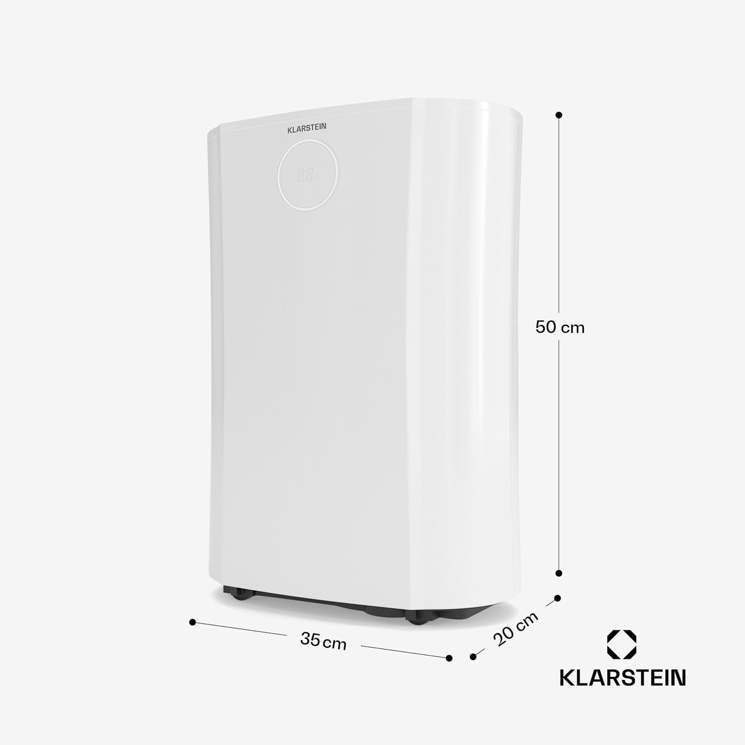 DryFy ProConnect 16L Déshumidificateur | 16 L/jour | 24 m² | WiFi | Appli | Indicateur LED | Minuteur 24h 