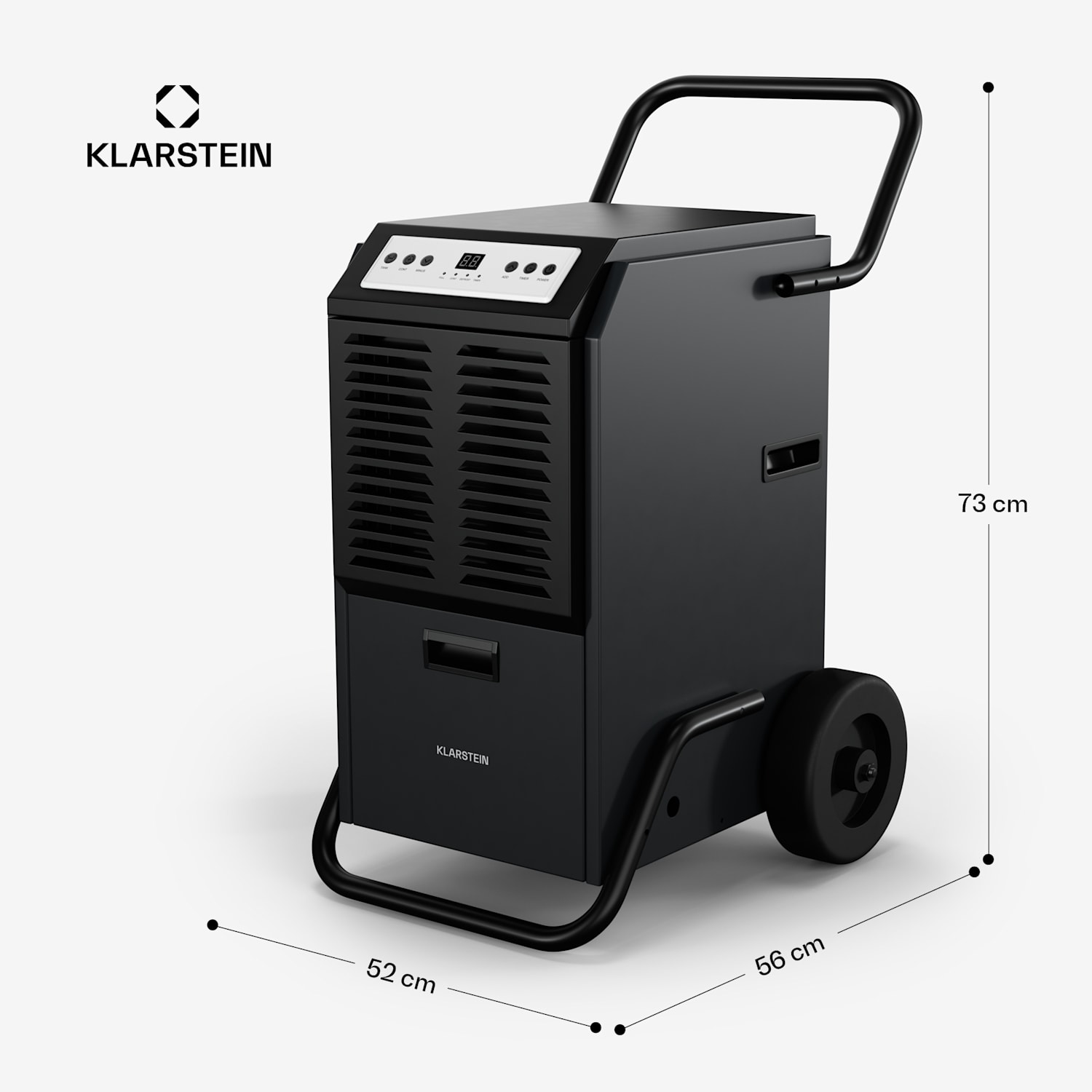 DuraDry 50L deumidificatore | 50L/giorno | 50-80 m₂ | inossidabile | portatile | 450 m³/h 50l/24h | Antracite