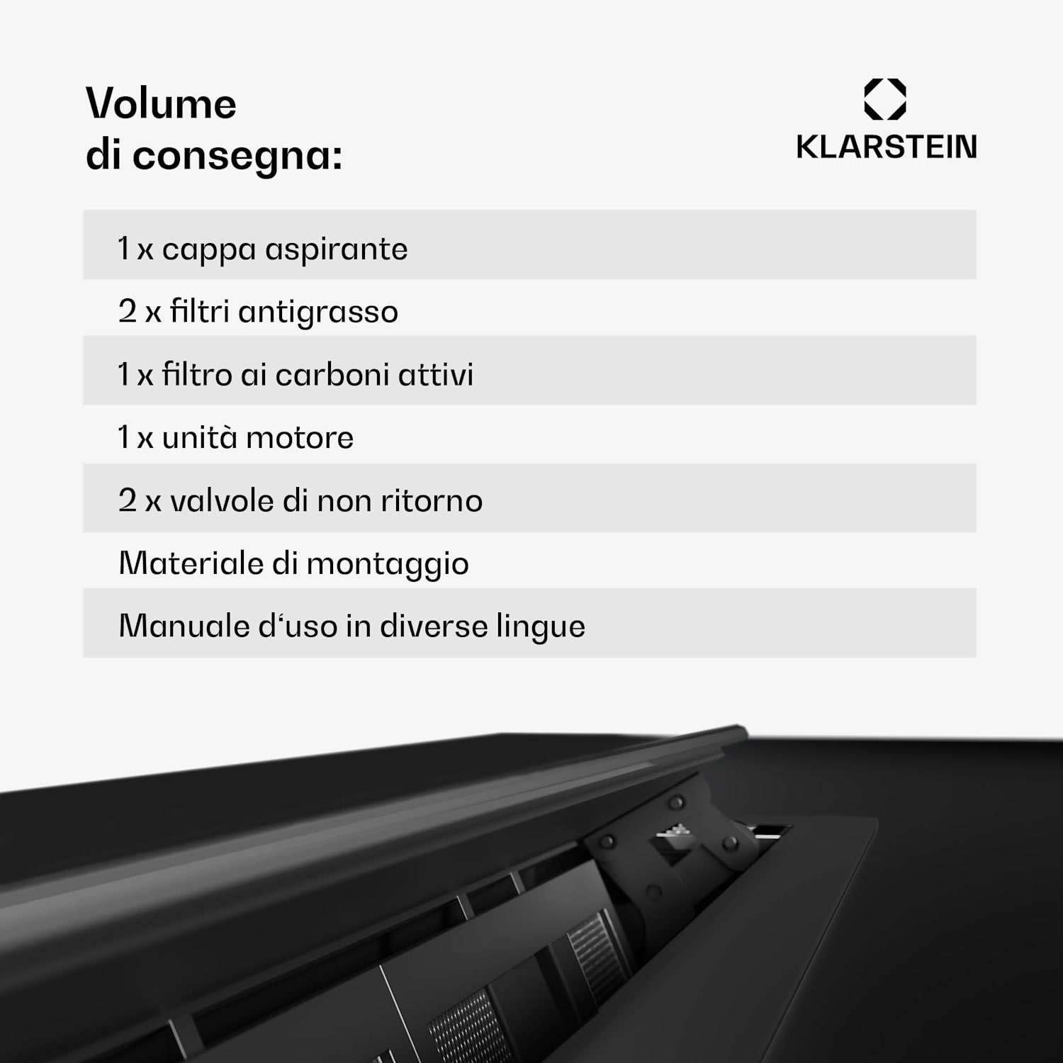 Brisa - Cappa aspirante | A scomparsa | 710 m³/ora | A+ | LED | 42dB | Scarico/ricircolo 60 cm | Nero