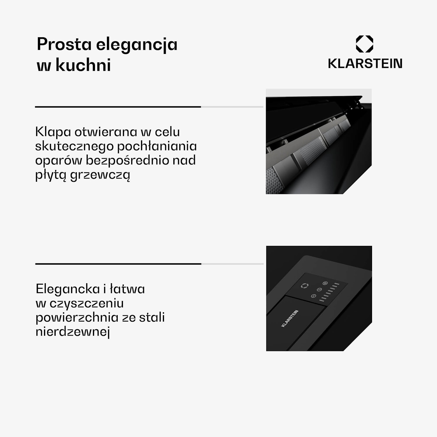 Wyciąg kuchenny Brisa, chowany w blacie, 710 m³/h, A+, LED, 42dB, tryb otwarty zamknięty 90 cm | Czarny