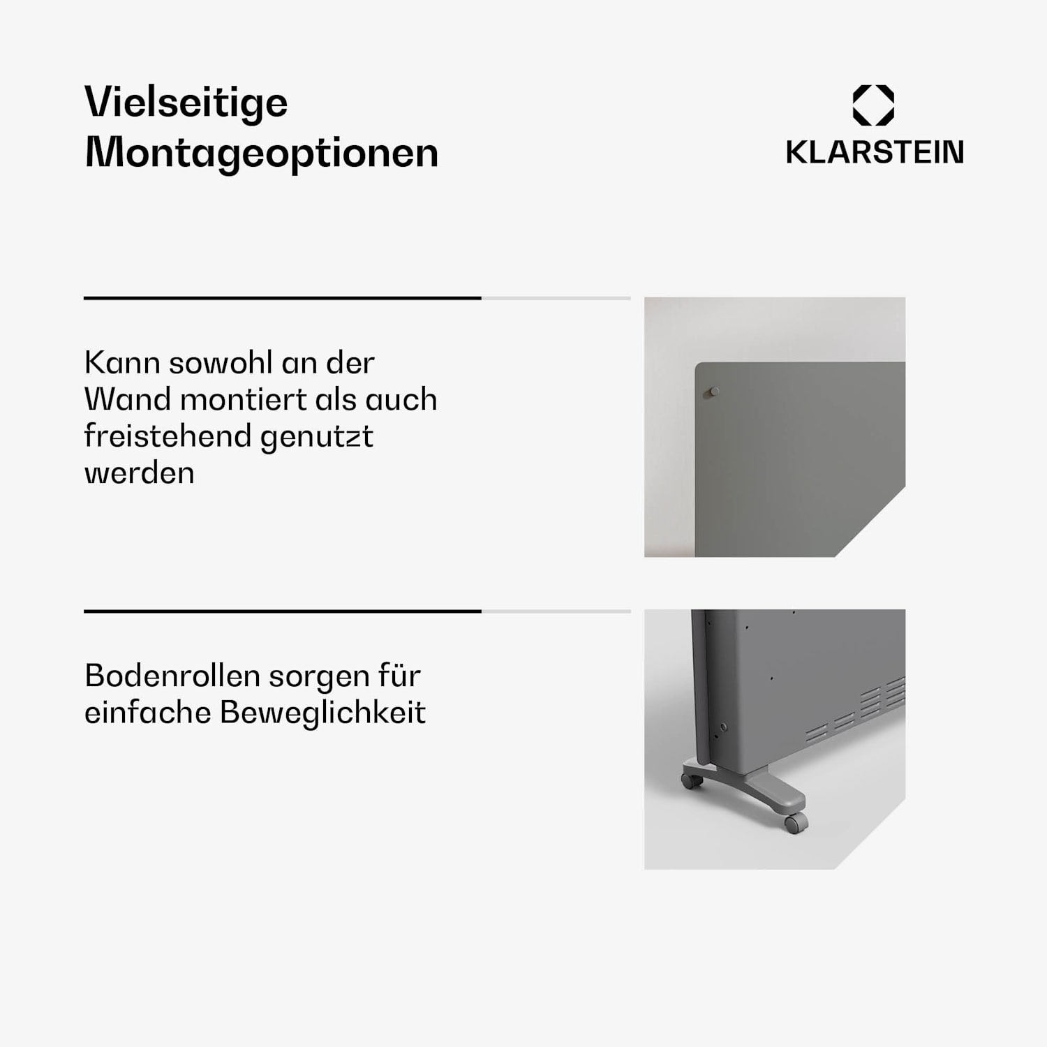 Bansin Crystal Smart Convector 2500 | 2500 W | Appli | 5- 50 °C | Affichage LED | Écran tactile 