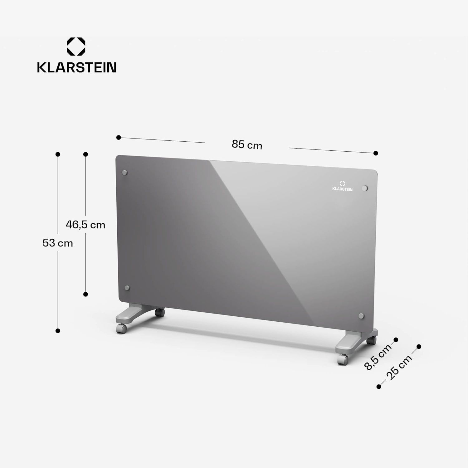 Bansin Crystal Smart Convector 2500 | 2500 W | Appli | 5- 50 °C | Affichage LED | Écran tactile 