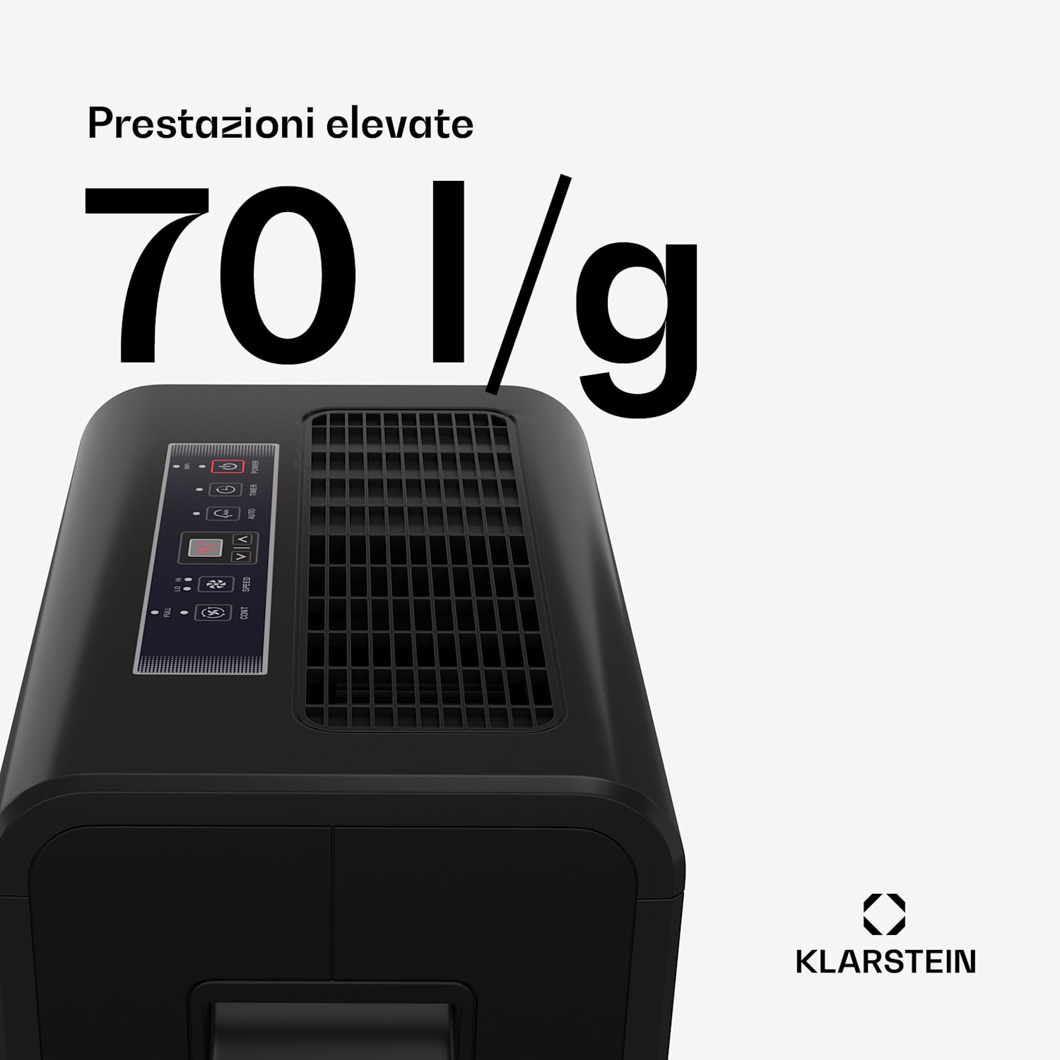 DryFy Grand Smart 70 L Deumidificatore | 70 litri/giorno  70l/24h | Antracite