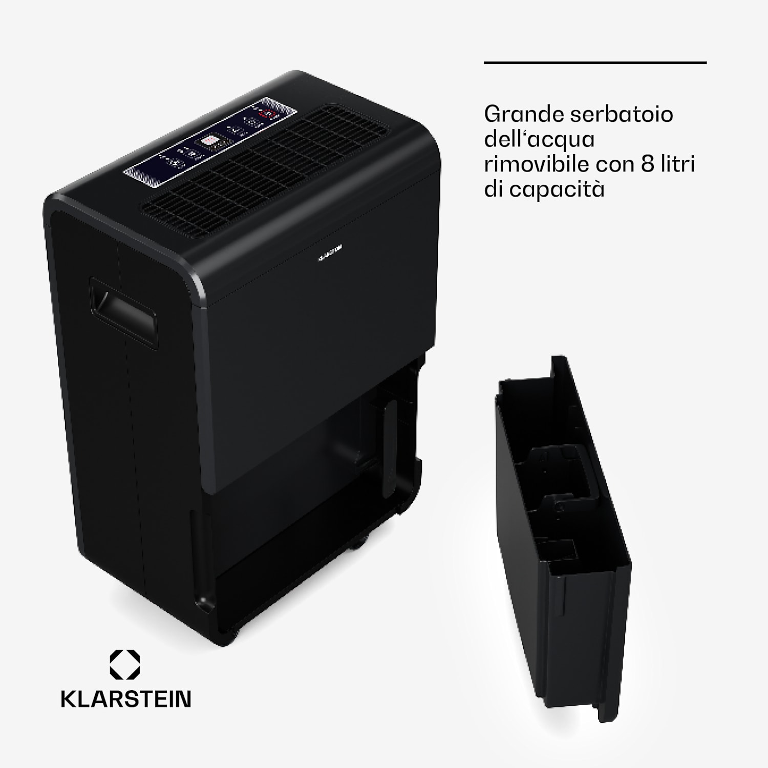 DryFy Grand Smart 70 L Deumidificatore | 70 litri/giorno  70l/24h | Antracite