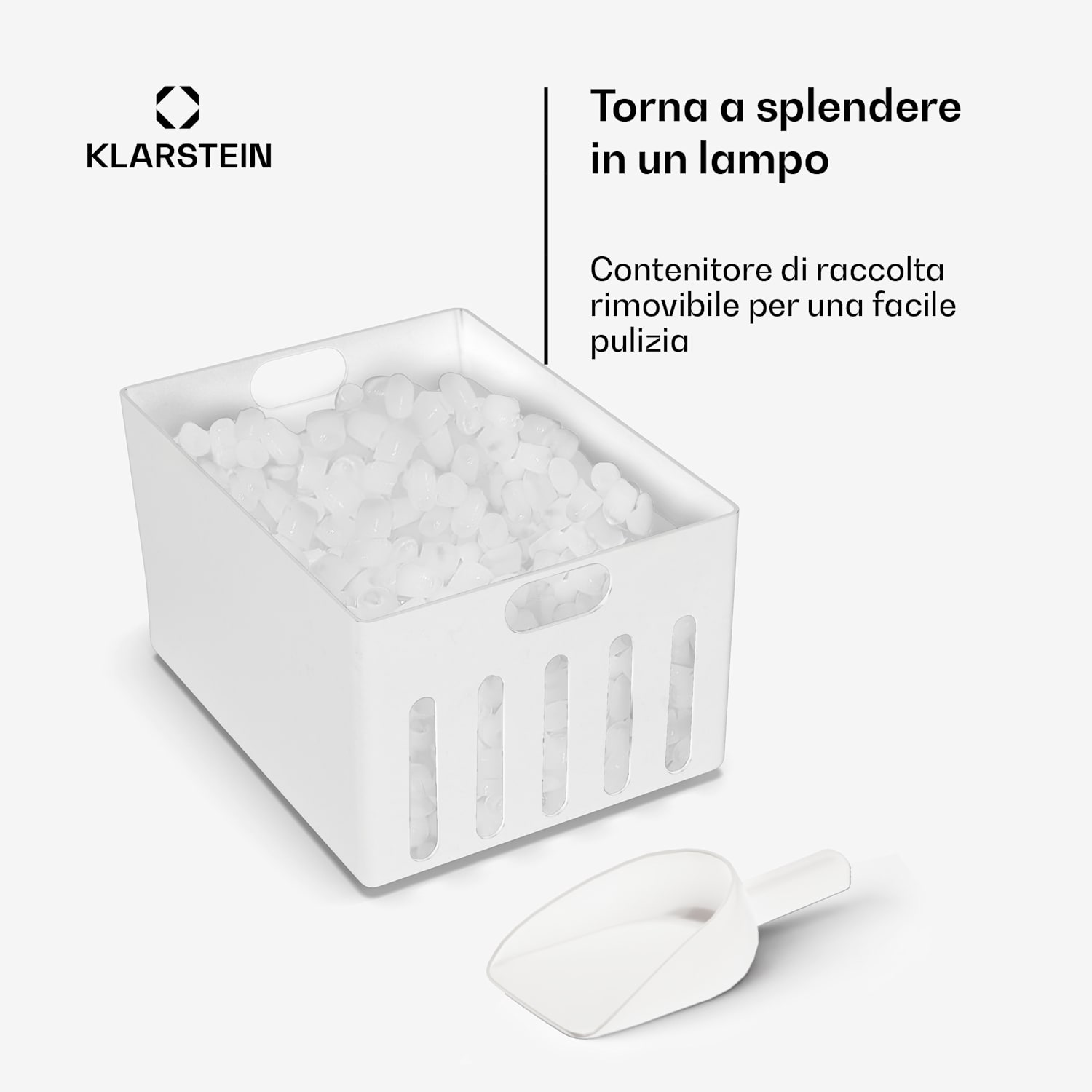 Macchina del ghiaccio | 15 kg di ghiaccio | Cubetti cavi & ghiaccio tritato | Acciaio inox 