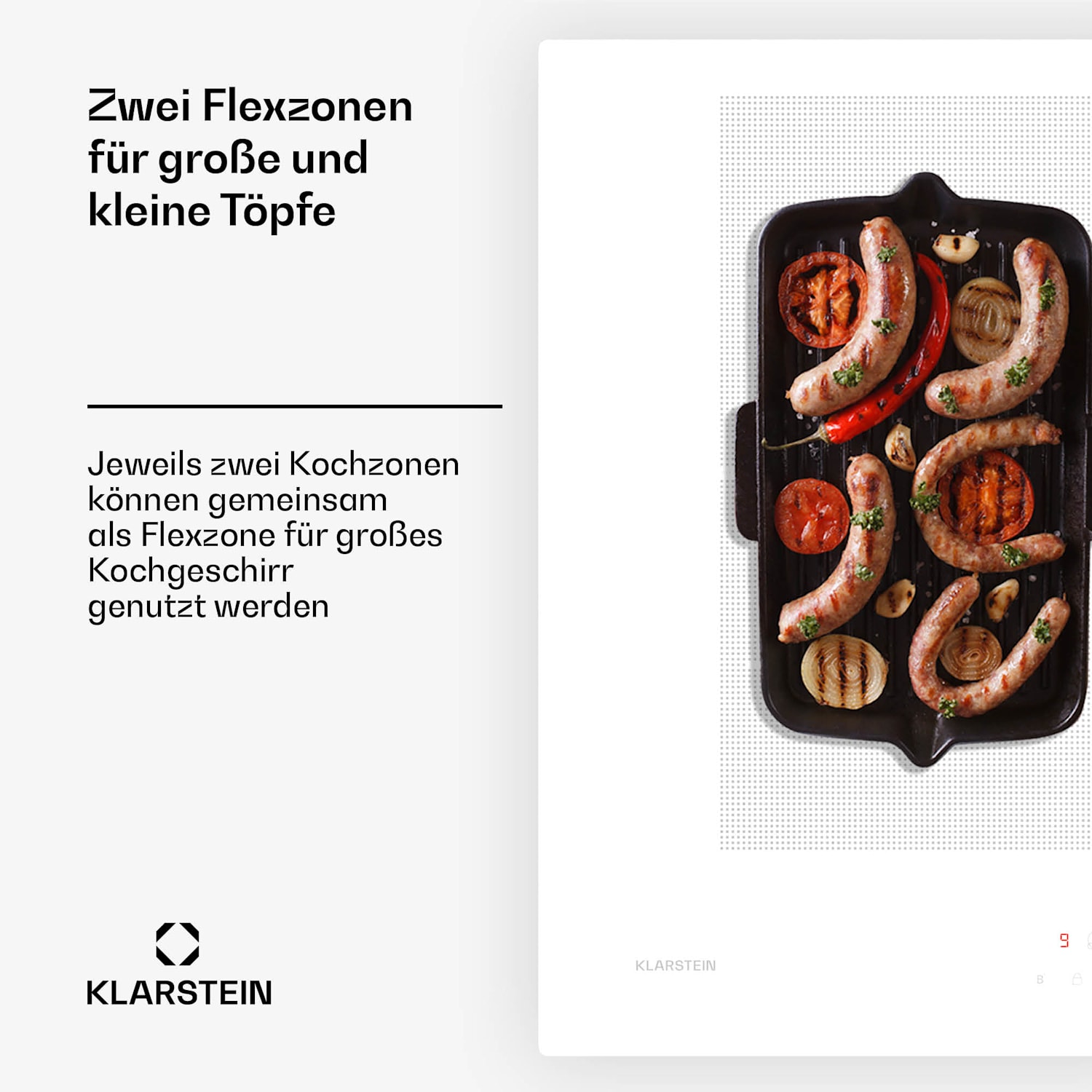 Chef-Fusion Down Air System | 2-in-1 | Induktionskochfeld + Abzugshaube | leistungsstark | 7200 W 72 cm | Weiß