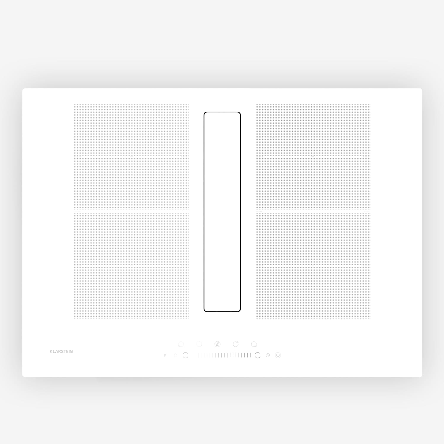Chef-Fusion Down Air System | 2-en-1 | table à induction + hotte aspirante | puissant | 7200 W 72 cm | Blanc