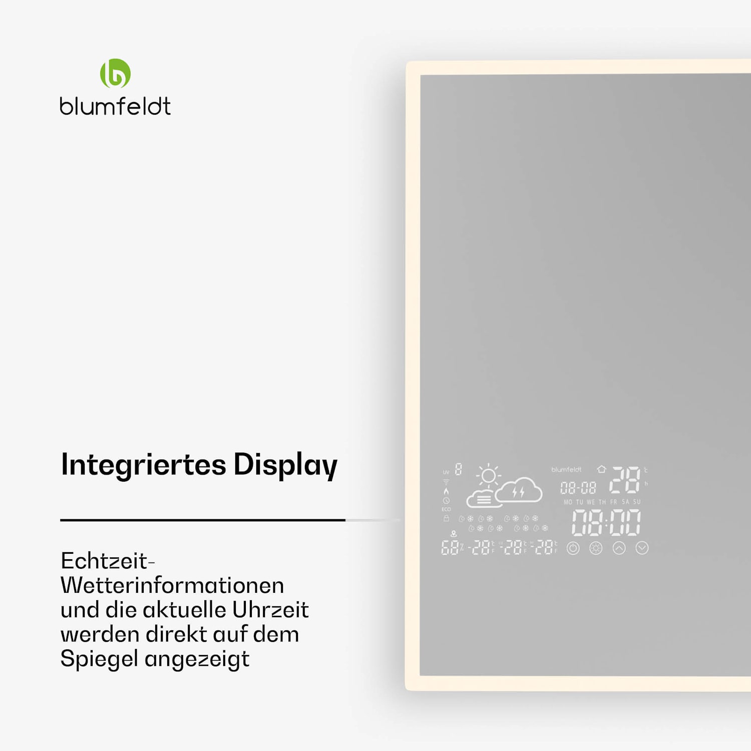 Stufa a infrarossi | Smart Mirror | Infrarossi | 600 W | IP44 