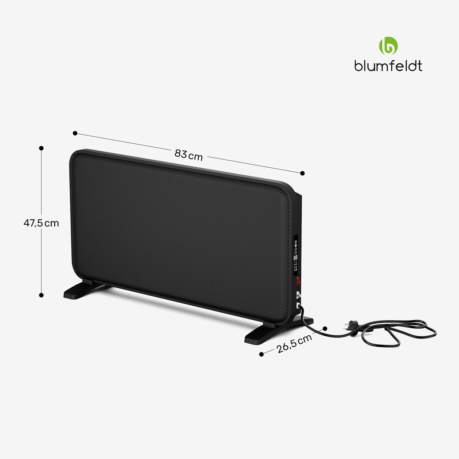 SwiftWave Infrarotheizer | 2000 W | bis 20 m² | App- Touch-Steuerung | Graphen 