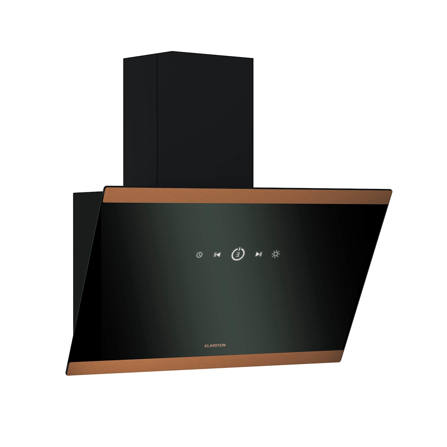 FlashLine 60 - Cappa aspirante | A++ | 524 m³/ora | 3 livelli | Touch | Scarico/ricircolo | 100 W 60 cm | Nero | Rame metallizzato