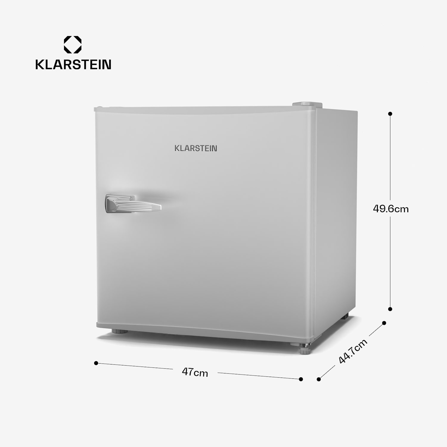 Irene Mini Kühlschrank | Retro | 46L | 37 dB leise | EEK D | 0-10°C Weiß