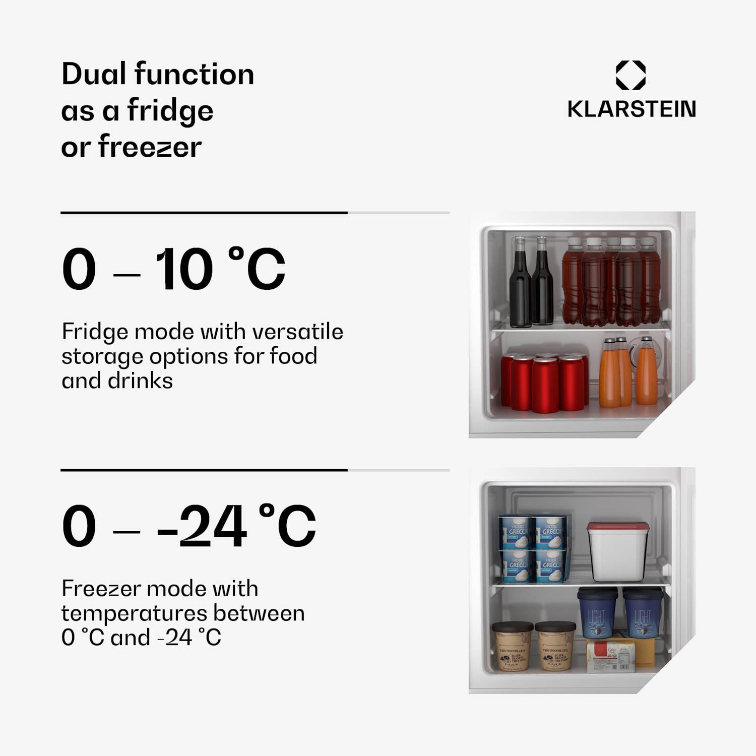 Irene Retro fridge/freezer | 31 litres | freezer & refrigerator in one | economical Retro | Red