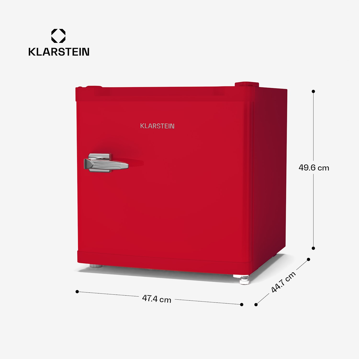 Irene Retro fridge/freezer | 31 litres | freezer & refrigerator in one | economical Retro | Red