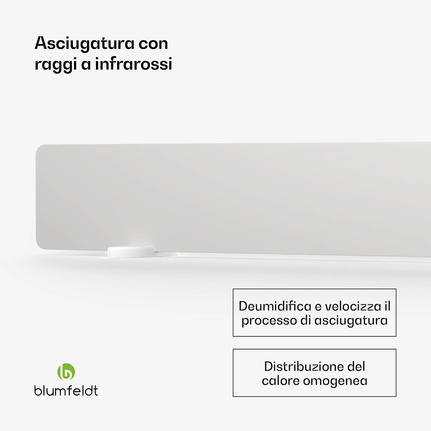 DryWave - Deumidificatore a parete a infrarossi | 50-100 W | Asciuga vernice e intonaco | Possibilità di montaggio a parete 2 Pannelli