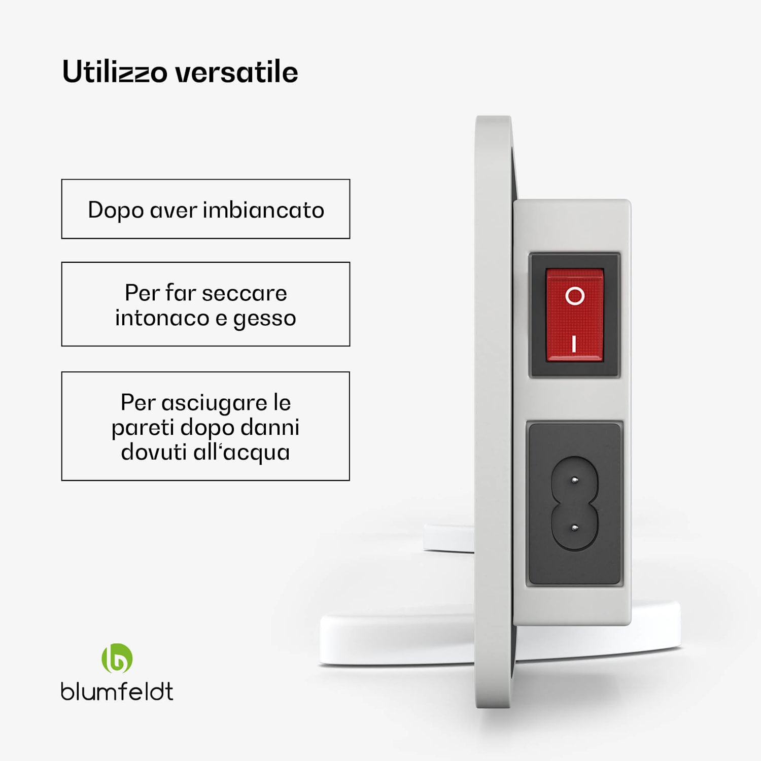 DryWave - Deumidificatore a parete a infrarossi | 50-100 W | Asciuga vernice e intonaco | Possibilità di montaggio a parete 2 Pannelli