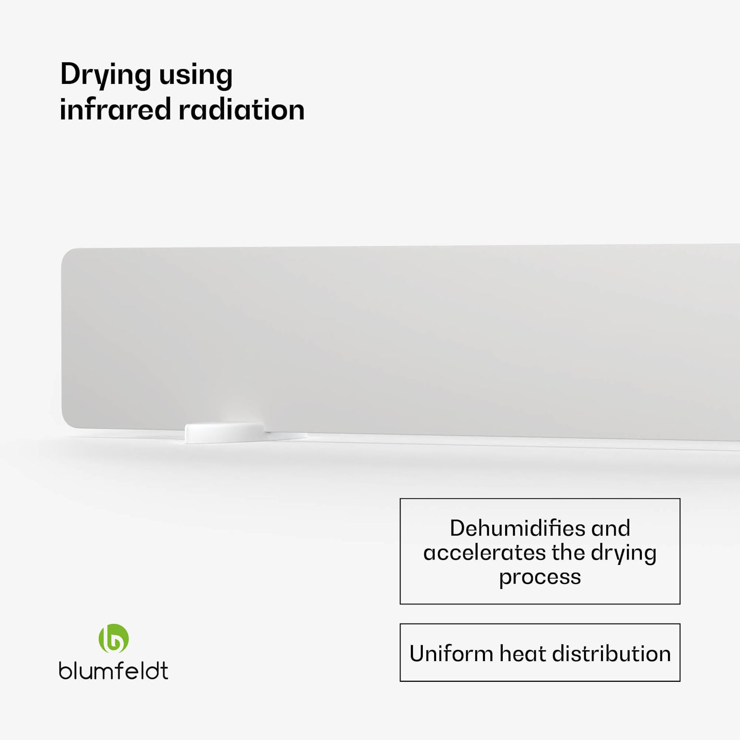 DryWave infrared wall dryer | 50-100 W | dries paint and plaster | wall mounting possible 2pc | White